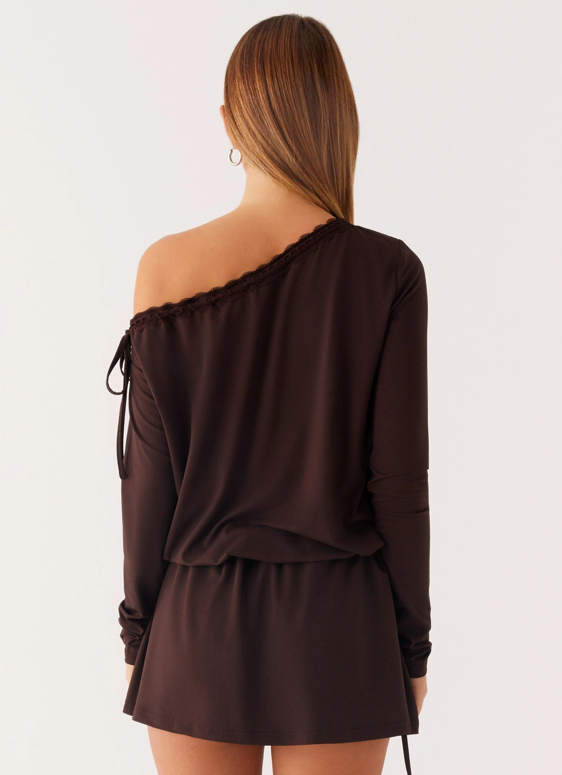 Relaxed Style Wear Timeless Trend Zinnia Mini Dress - Chocolate