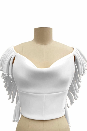 Fringe w/ Benefits Top Anti Pilling Surface Treatment Shelf Bra Design