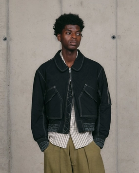 Comfortable and Soft Clean Mood Grain Jacket - Black Wonky-Wear