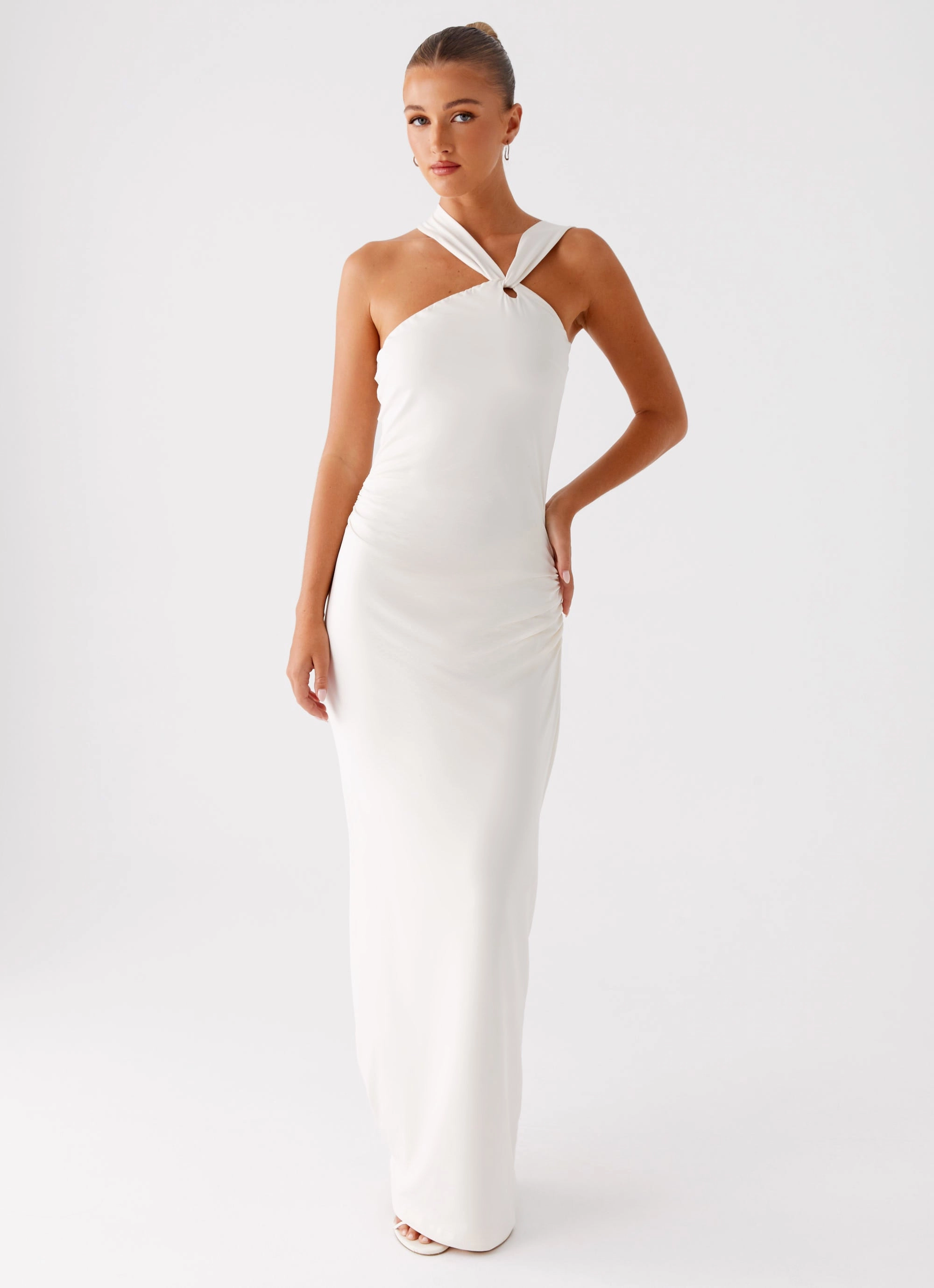 Classic Layer Comfortable and Soft Tamira Maxi Dress - Ivory