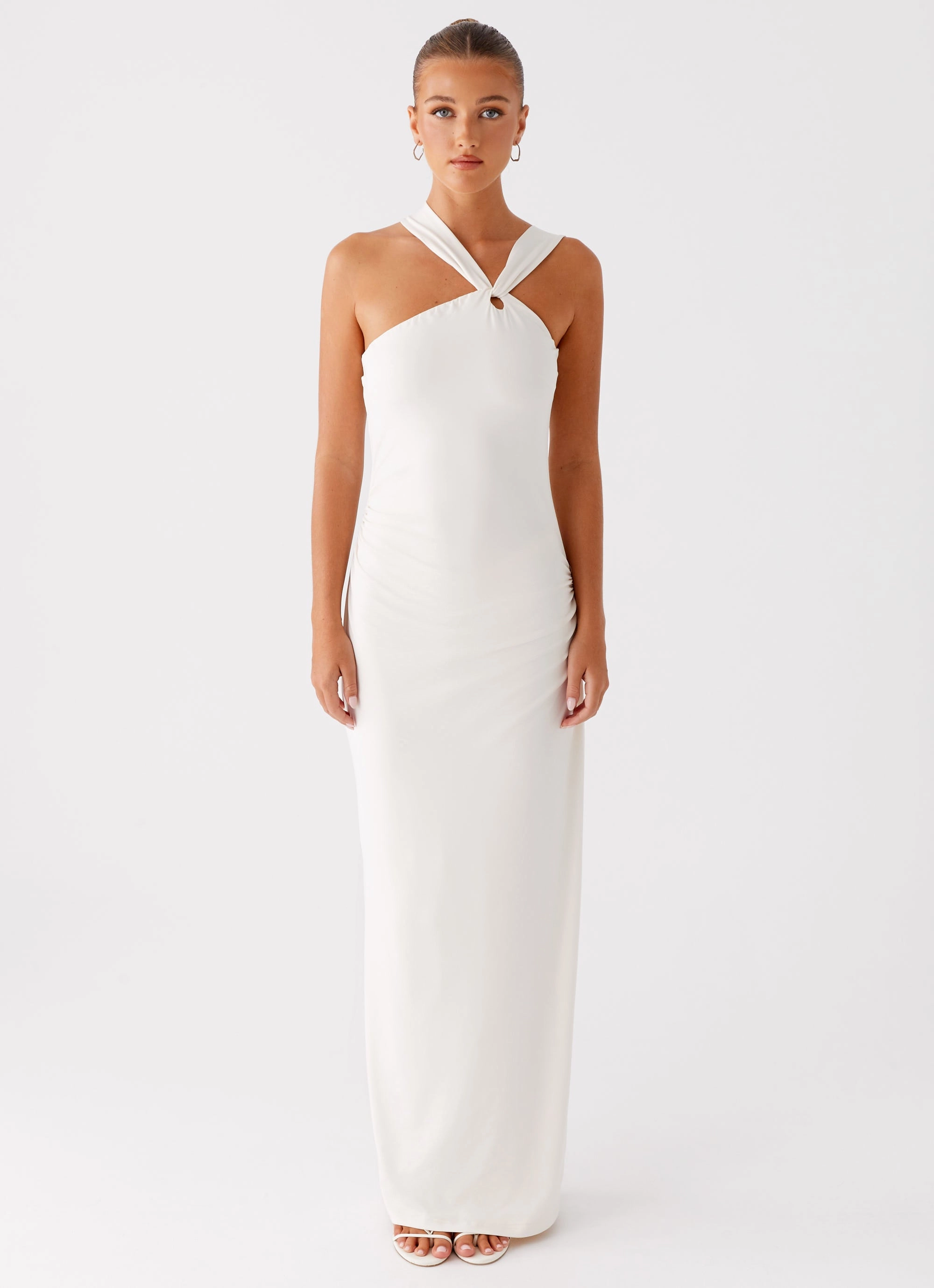 Tamira Maxi Dress - Ivory Sleek Touch