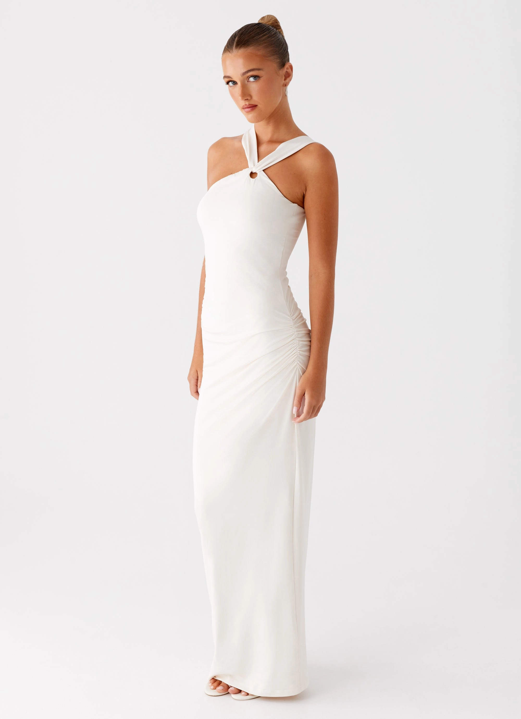 Tamira Maxi Dress - Ivory Shine Skin