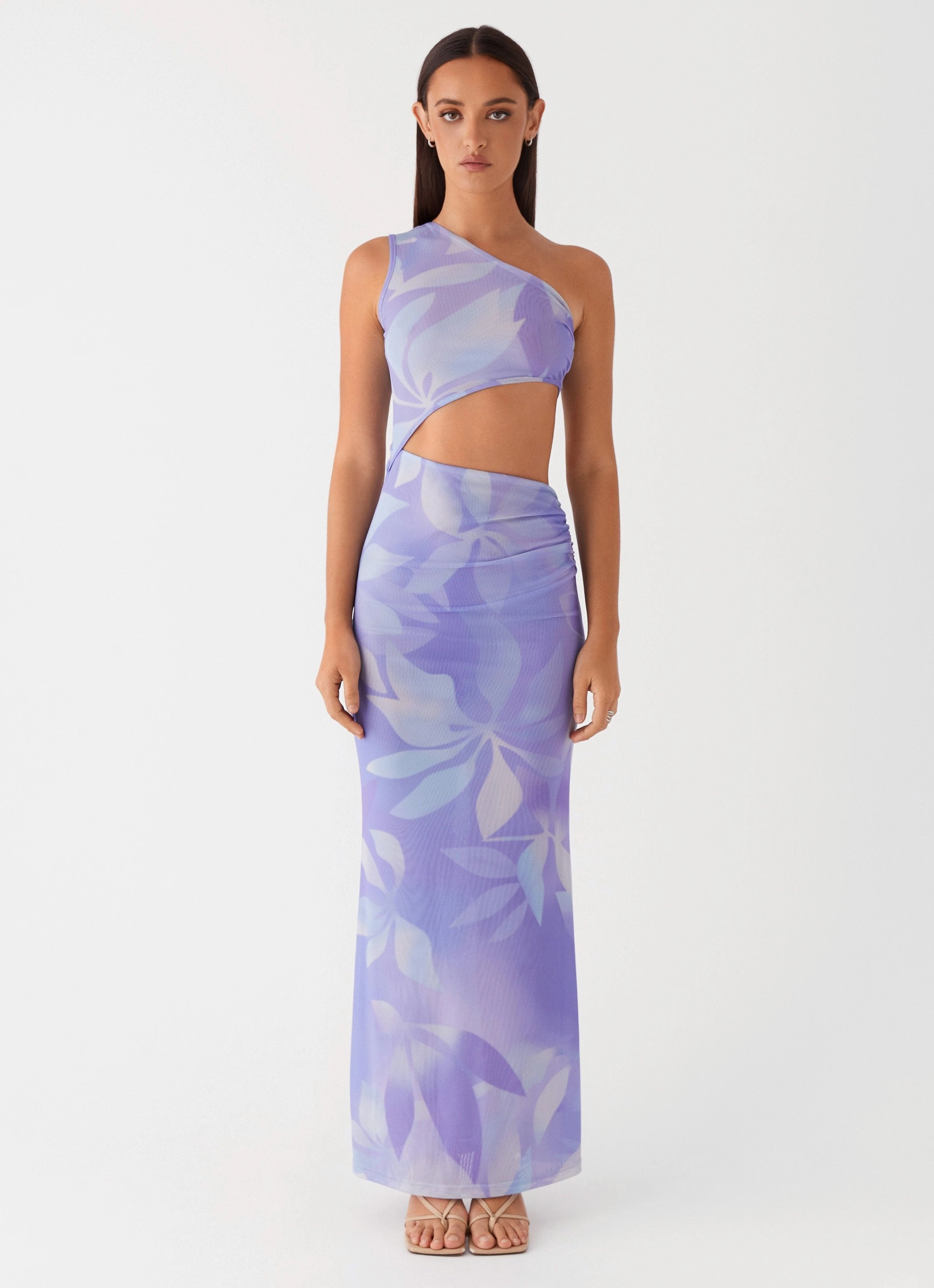 Shadows In The Sun Mesh Maxi Dress - Purple Rain Cozy Layer