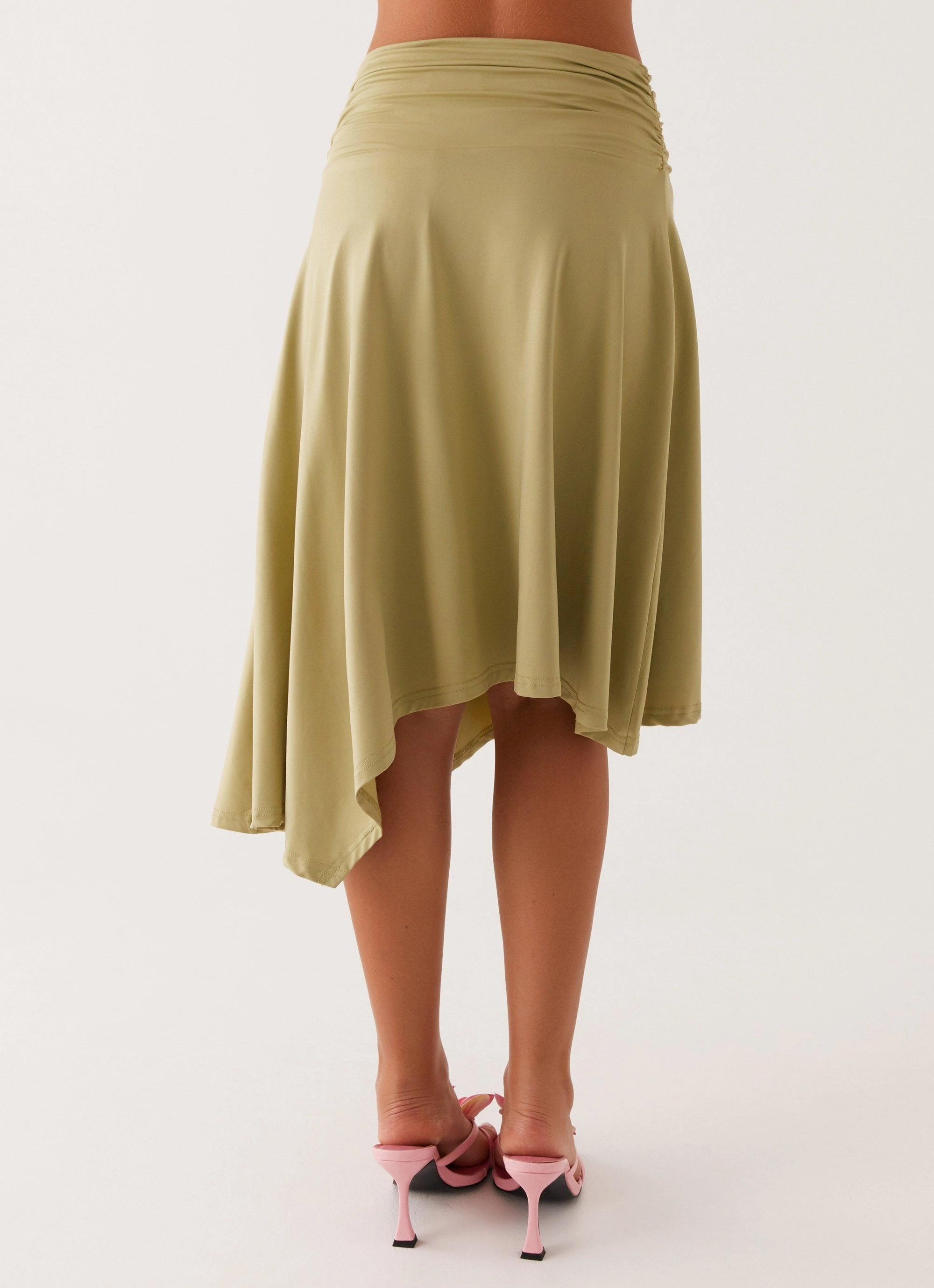 Dolly Midi Skirt - Green City Mood