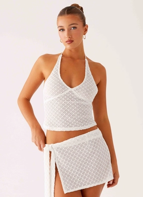 UV Protection RelaxedSilhouette Bernie Halter Top - Ivory