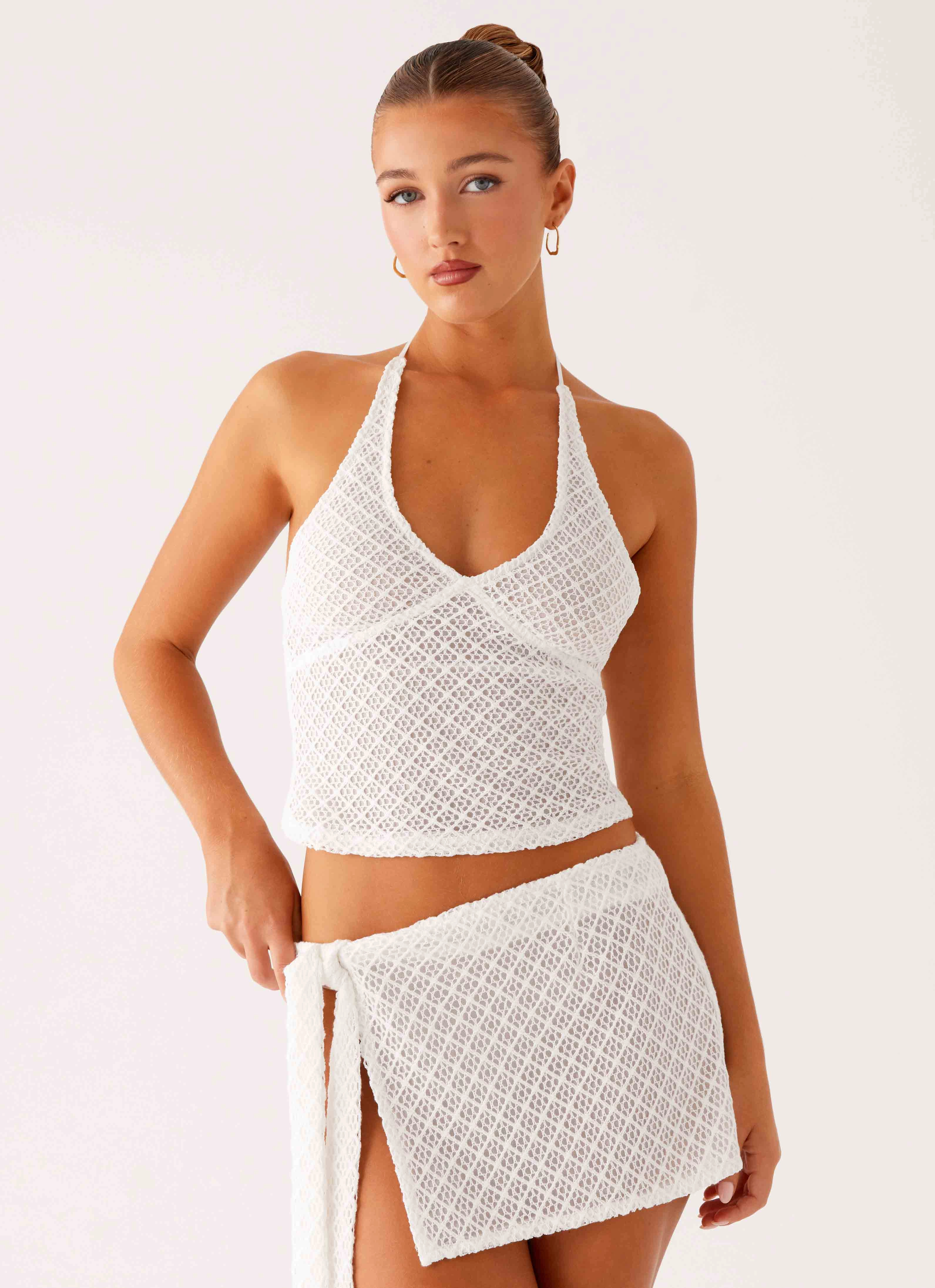 UV Protection RelaxedSilhouette Bernie Halter Top - Ivory