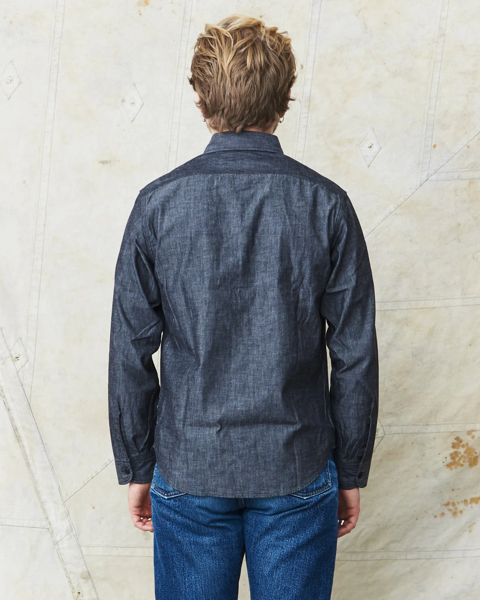 Sugar Cane & Co. Black Chambray Work Shirt SC29159