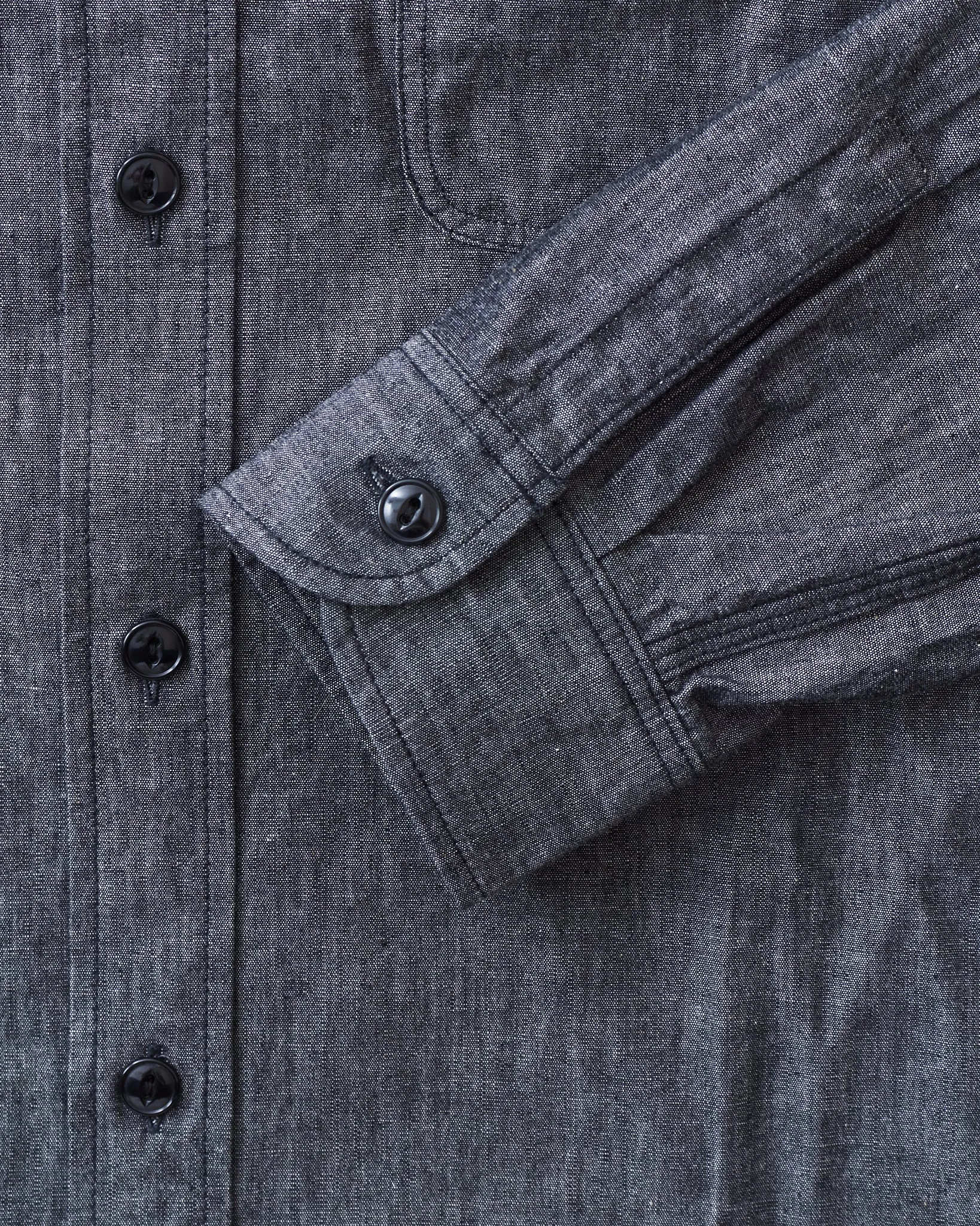 Sugar Cane & Co. Black Chambray Work Shirt SC29159