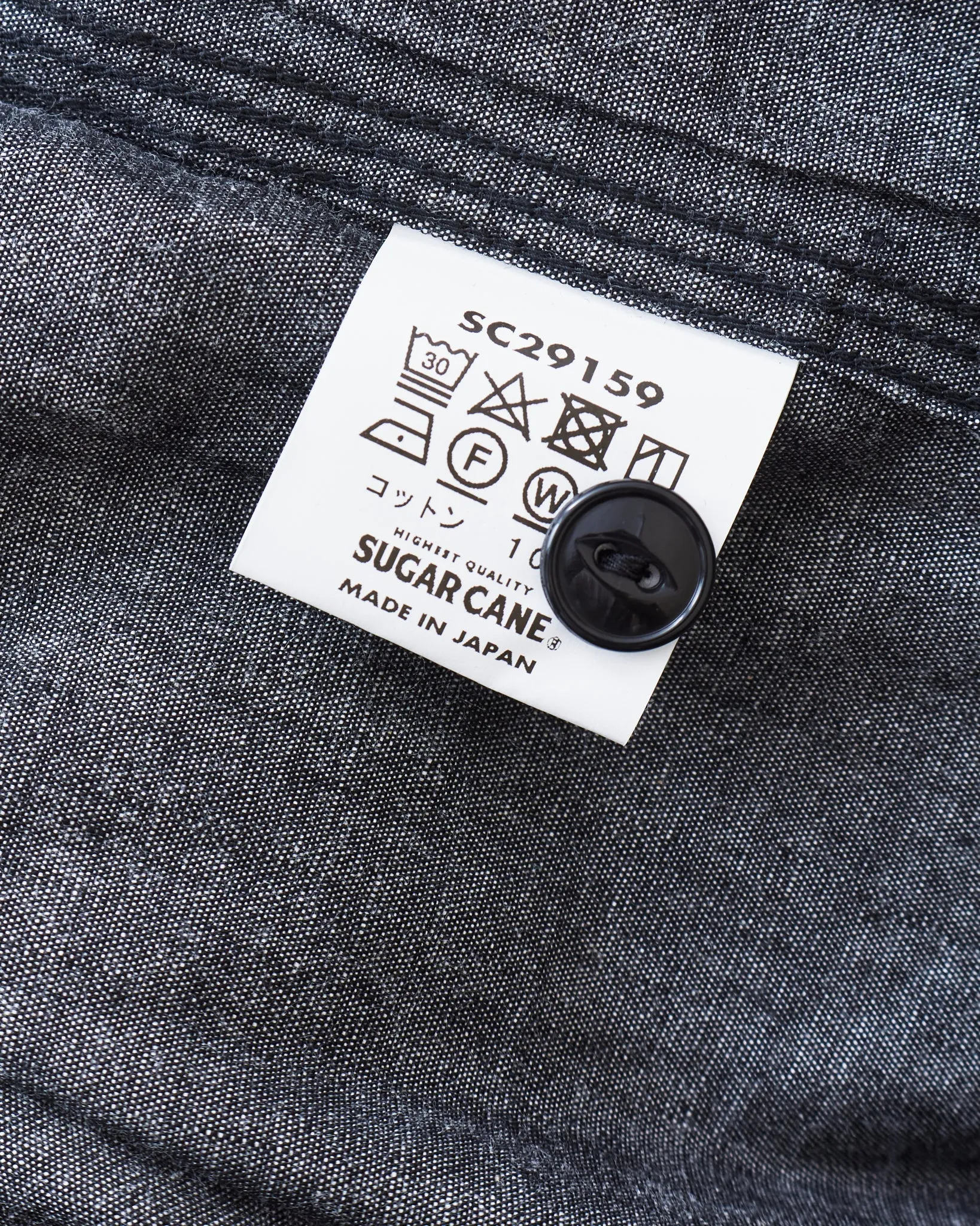 Sugar Cane & Co. Black Chambray Work Shirt SC29159
