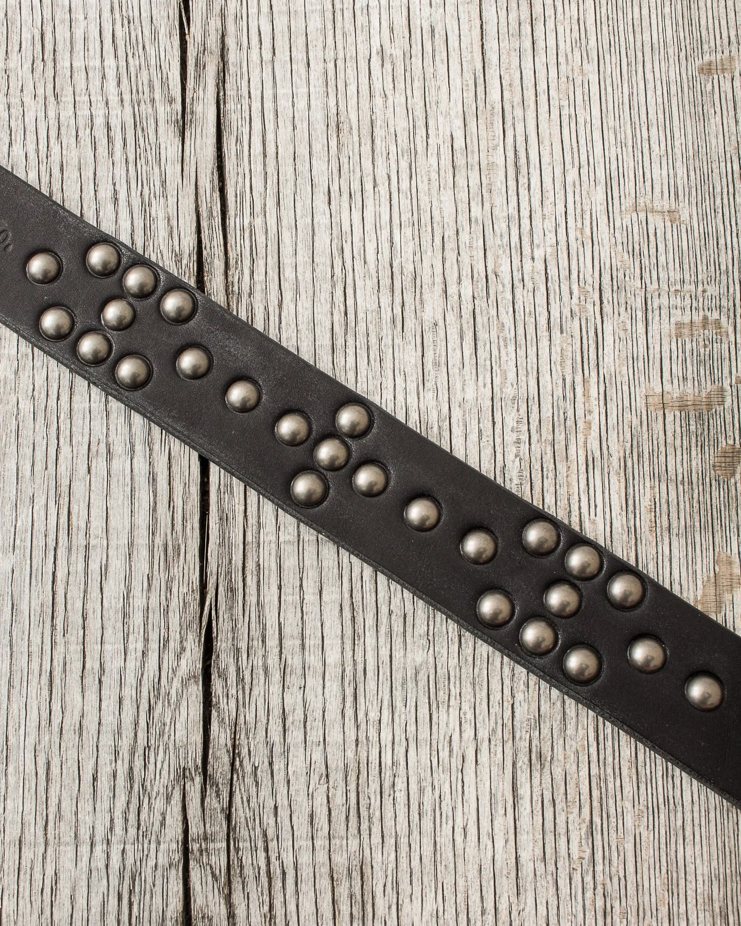 Sugar Cane & Co. Black Studded Leather Belt SC02322