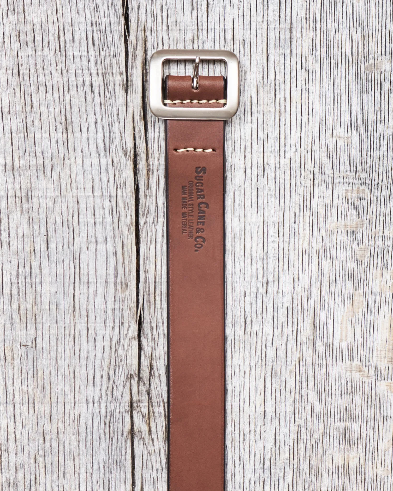 Sugar Cane & Co. Brown Leather Belt SC02320