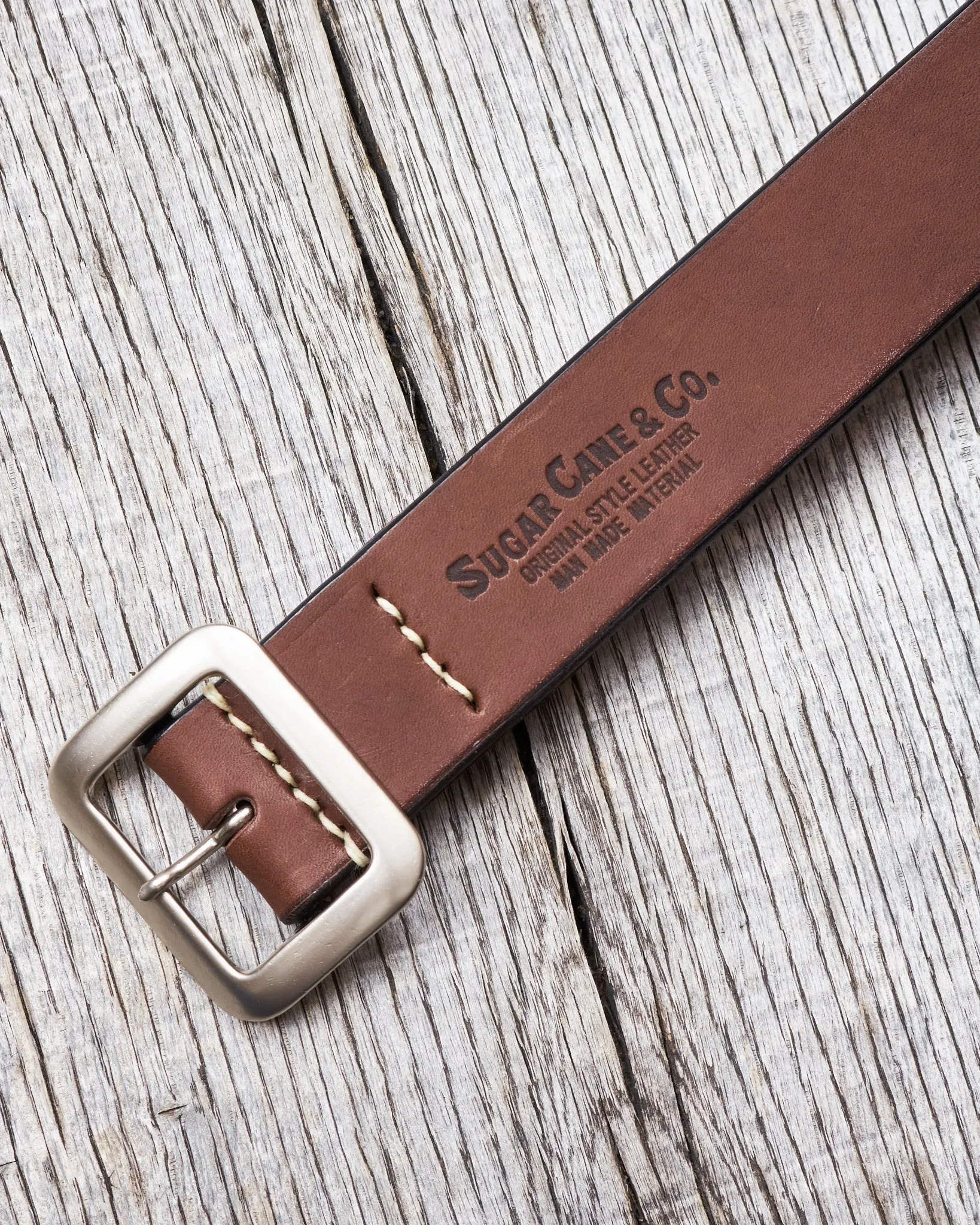 Sugar Cane & Co. Brown Leather Belt SC02320