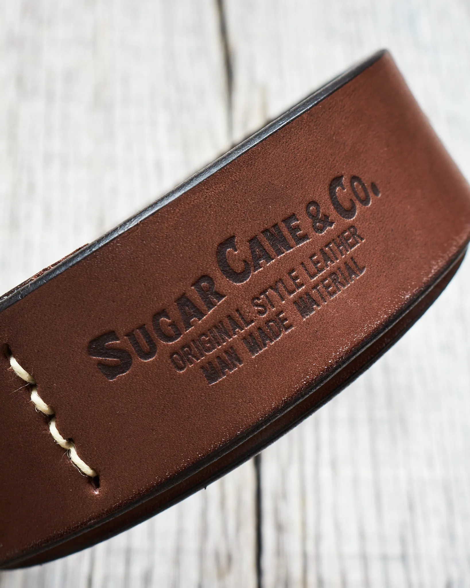 Sugar Cane & Co. Brown Leather Belt SC02320