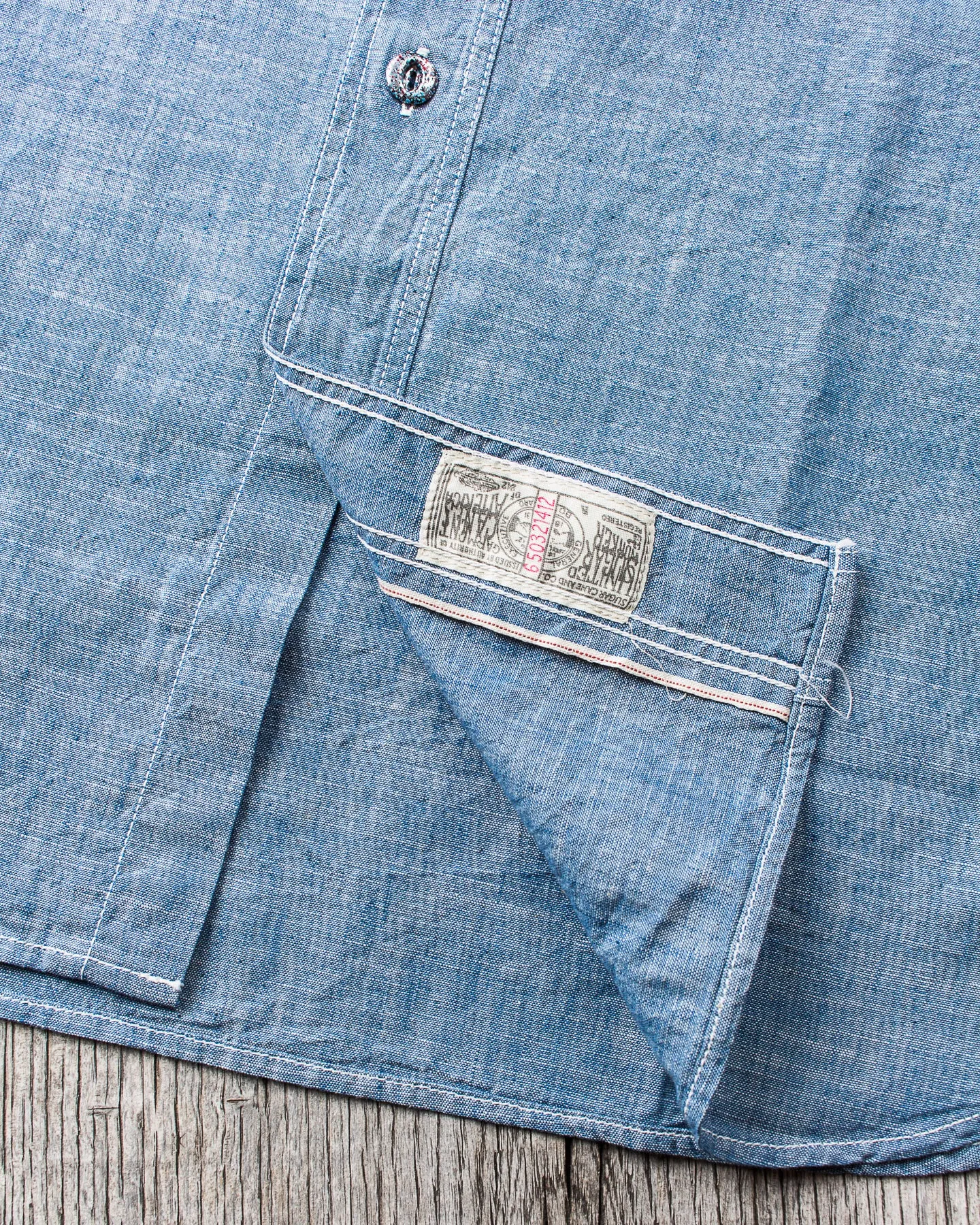 Sugar Cane & Co. Fiction Romance 4,3oz Slub Chambray Work Shirt