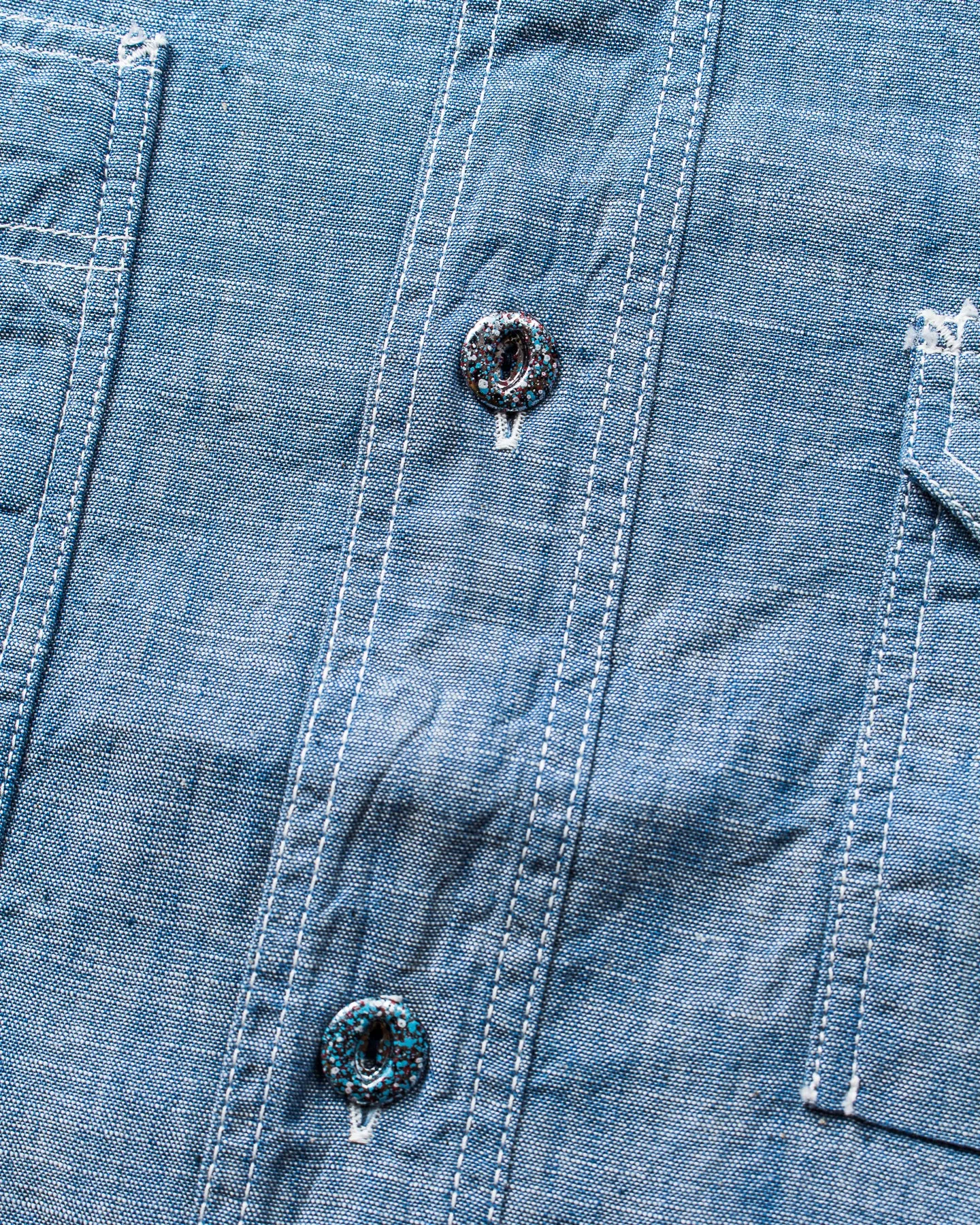 Sugar Cane & Co. Fiction Romance 4,3oz Slub Chambray Work Shirt