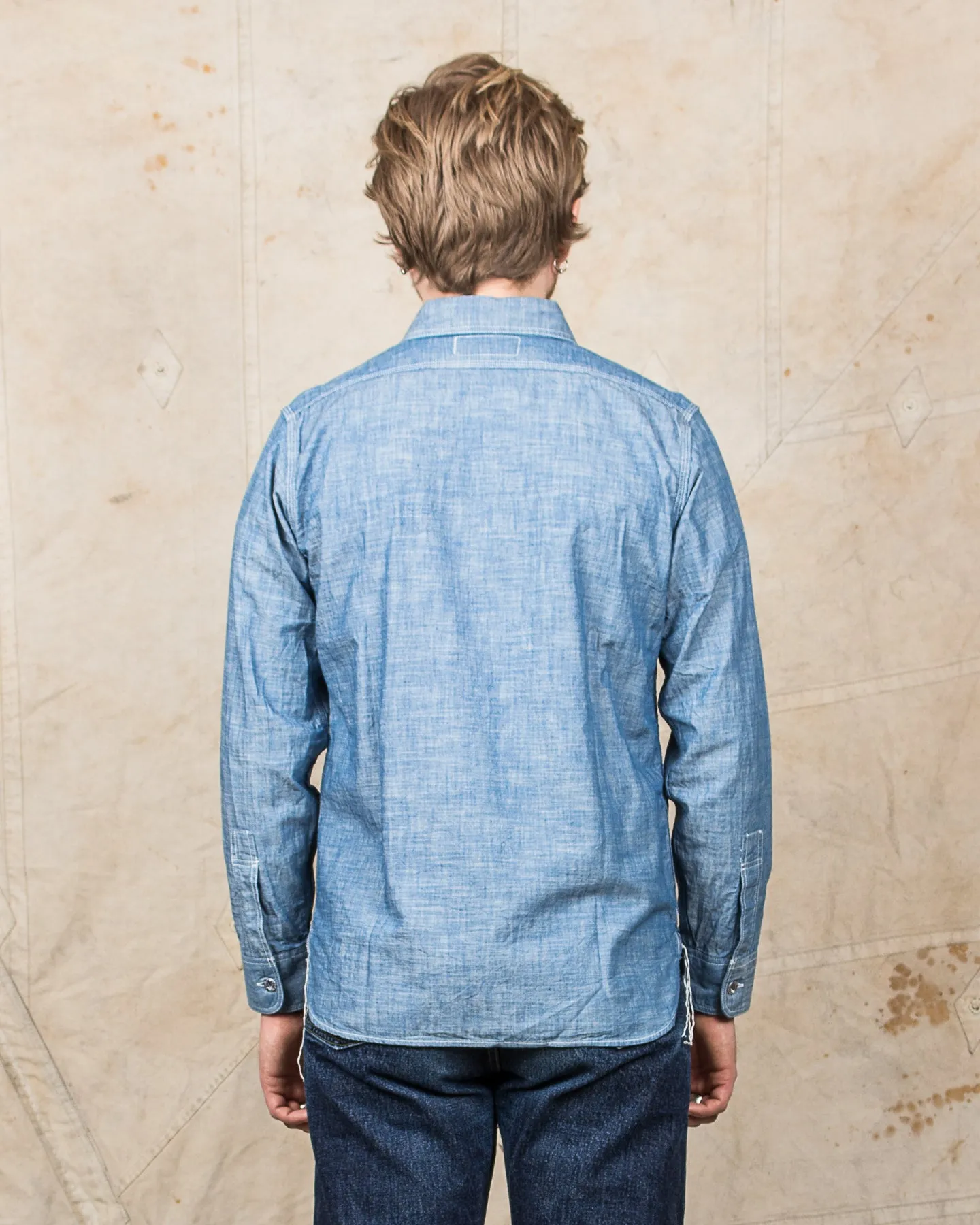Sugar Cane & Co. Fiction Romance 4,3oz Slub Chambray Work Shirt