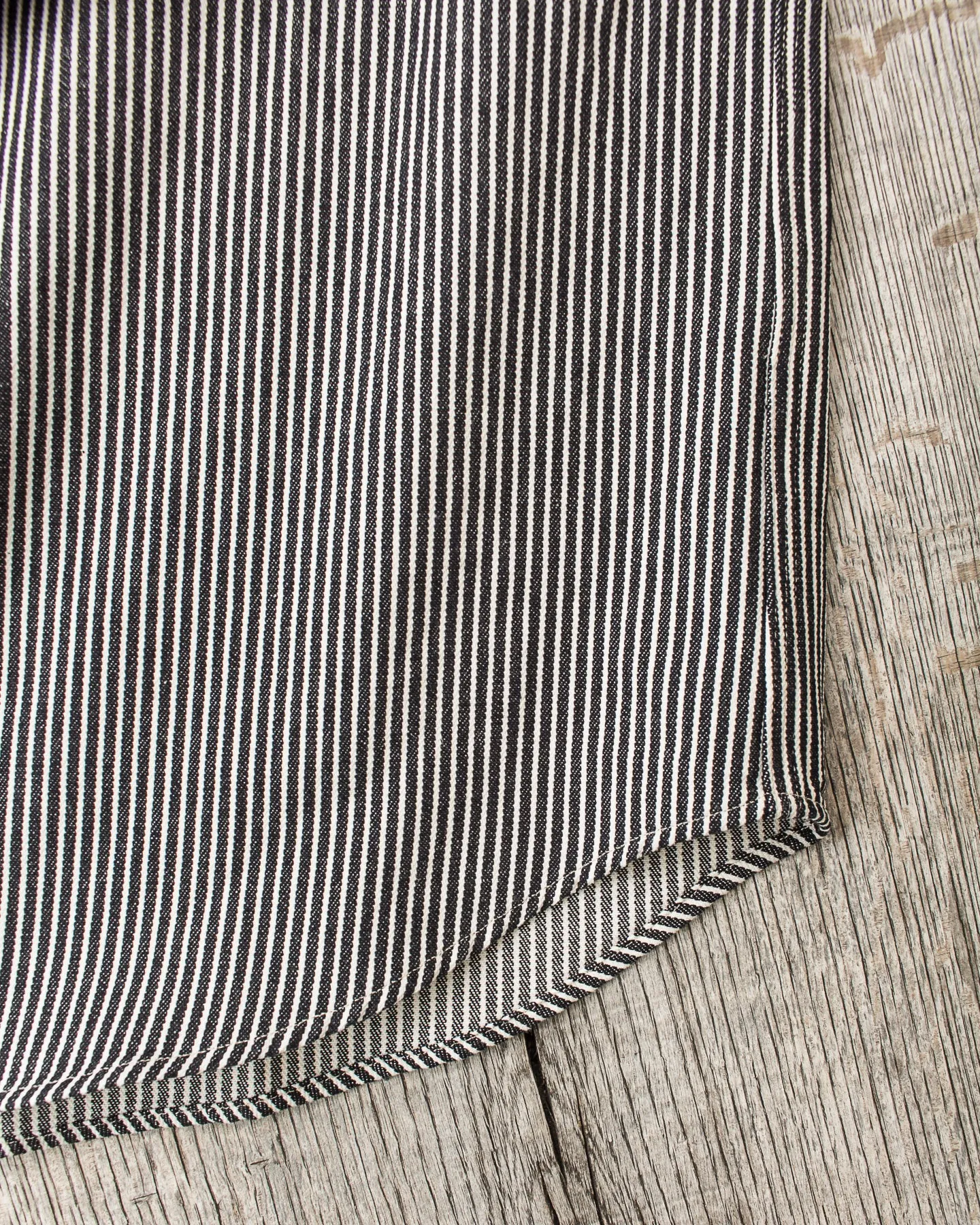 Sugar Cane & Co. Hickory Stripe Work Shirt Black SC27853