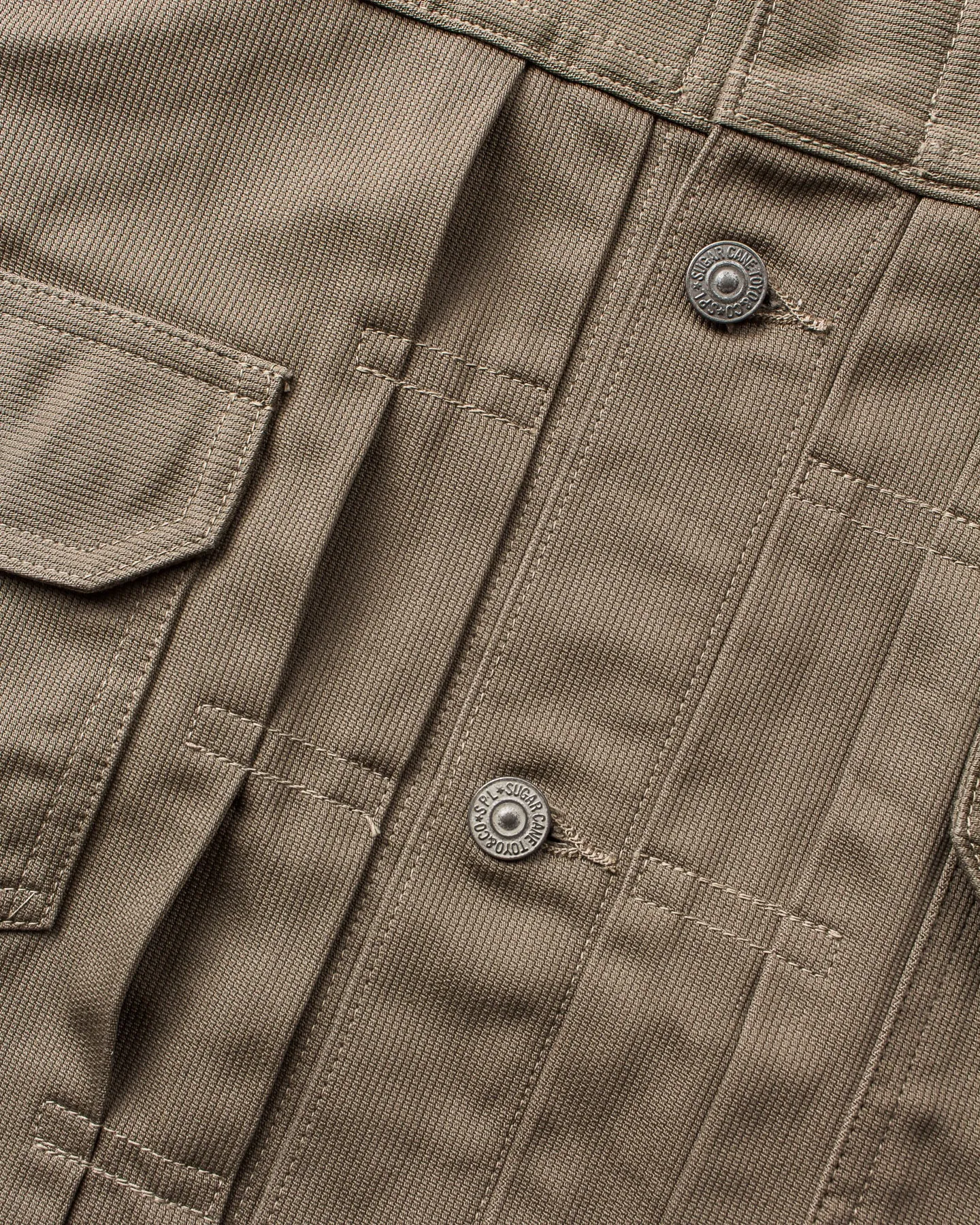 Sugar Cane & Co Sugar Cane 1953 Type 2 11oz Cotton Pique Jacket Khaki SC15290