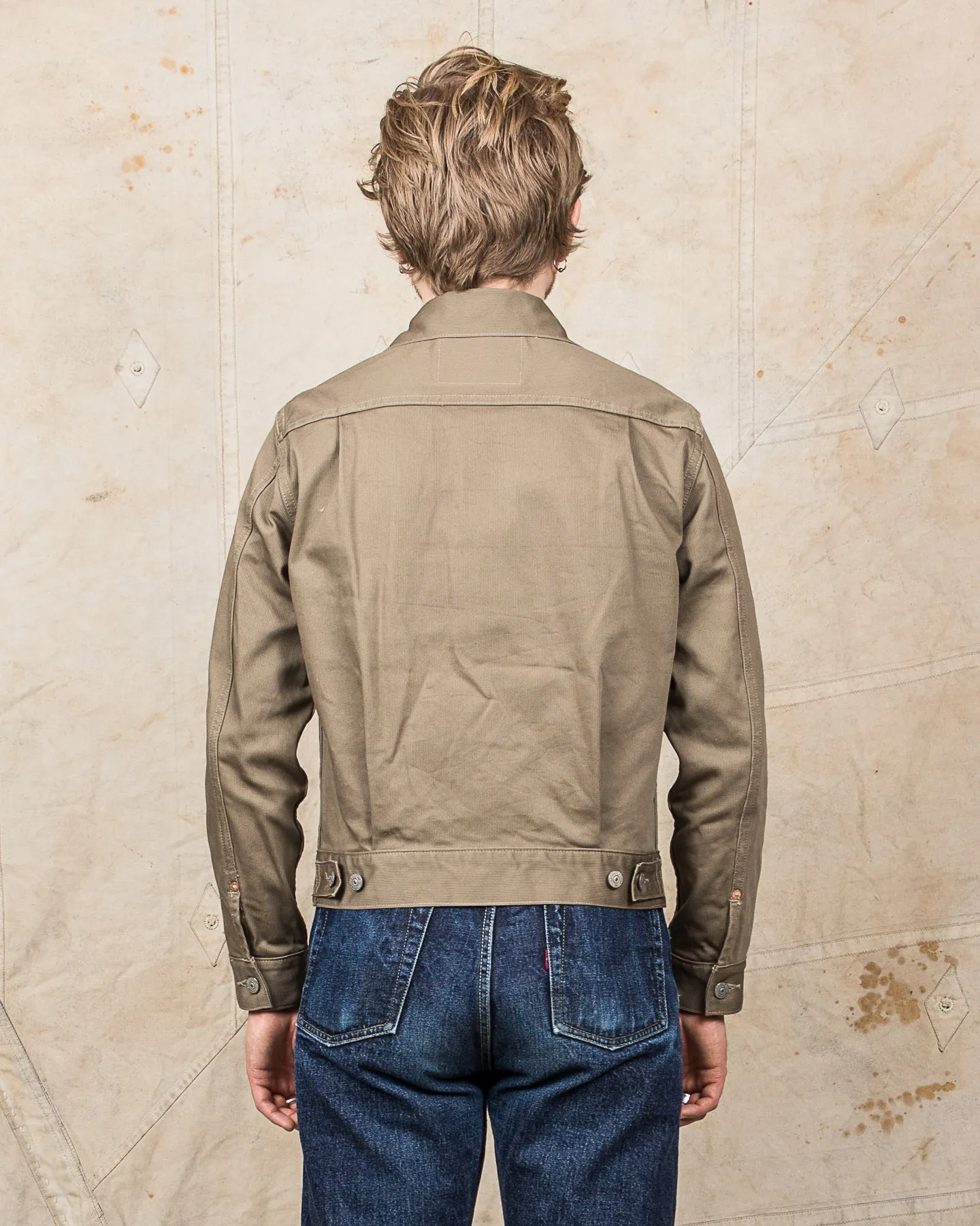 Sugar Cane & Co Sugar Cane 1953 Type 2 11oz Cotton Pique Jacket Khaki SC15290