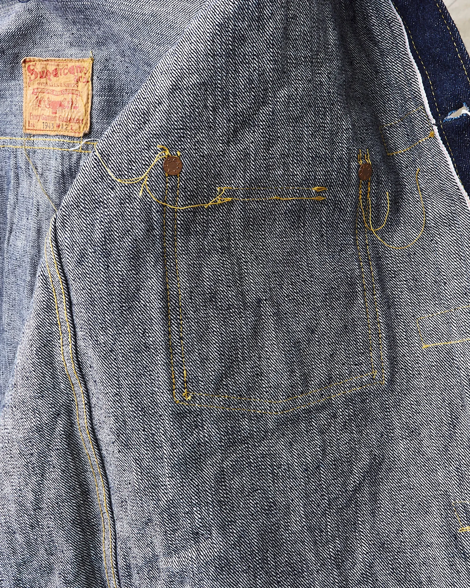 Sugar Cane & Co. Super "Denim" Collectibles #08 1943 Denim Blouse One Wash SC19008