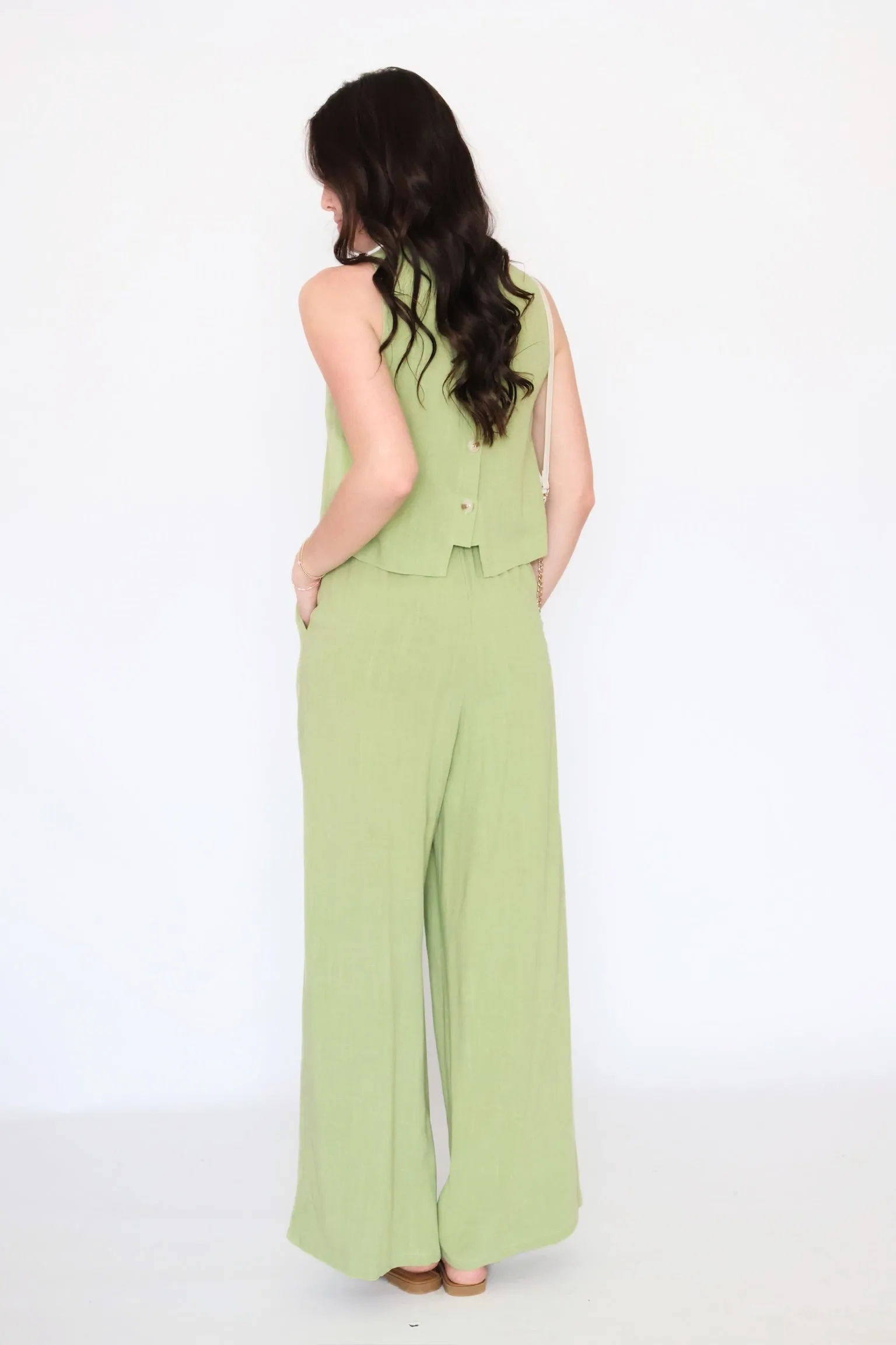 Versatile Look Minimal Waistband Sugarloaf Pants - Avocado (FINAL SALE)