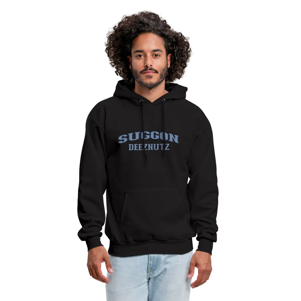 Suggon Deeznutz Hoodie (in Blue Ball Colors - Funny Sexual Humor)