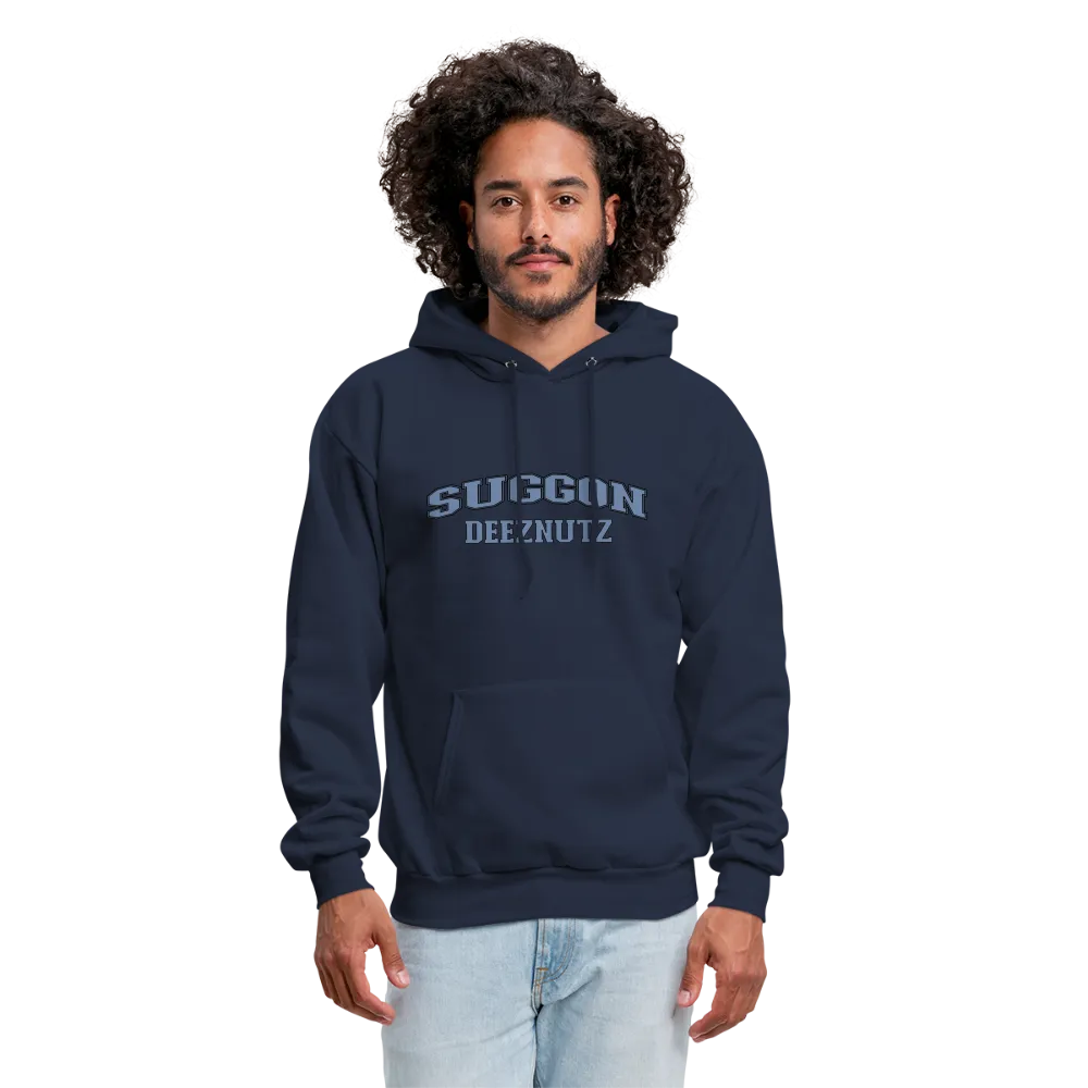 Suggon Deeznutz Hoodie (in Blue Ball Colors - Funny Sexual Humor)