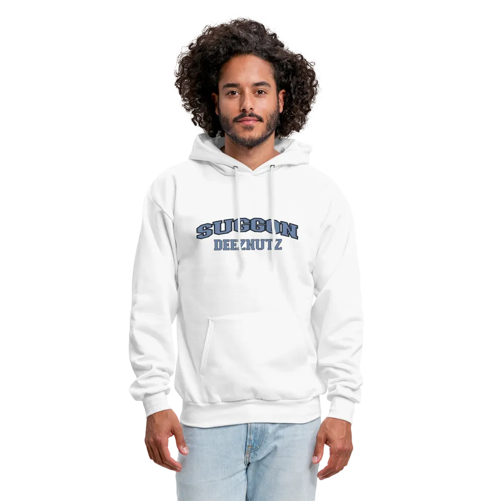 Suggon Deeznutz Hoodie (in Blue Ball Colors - Funny Sexual Humor)