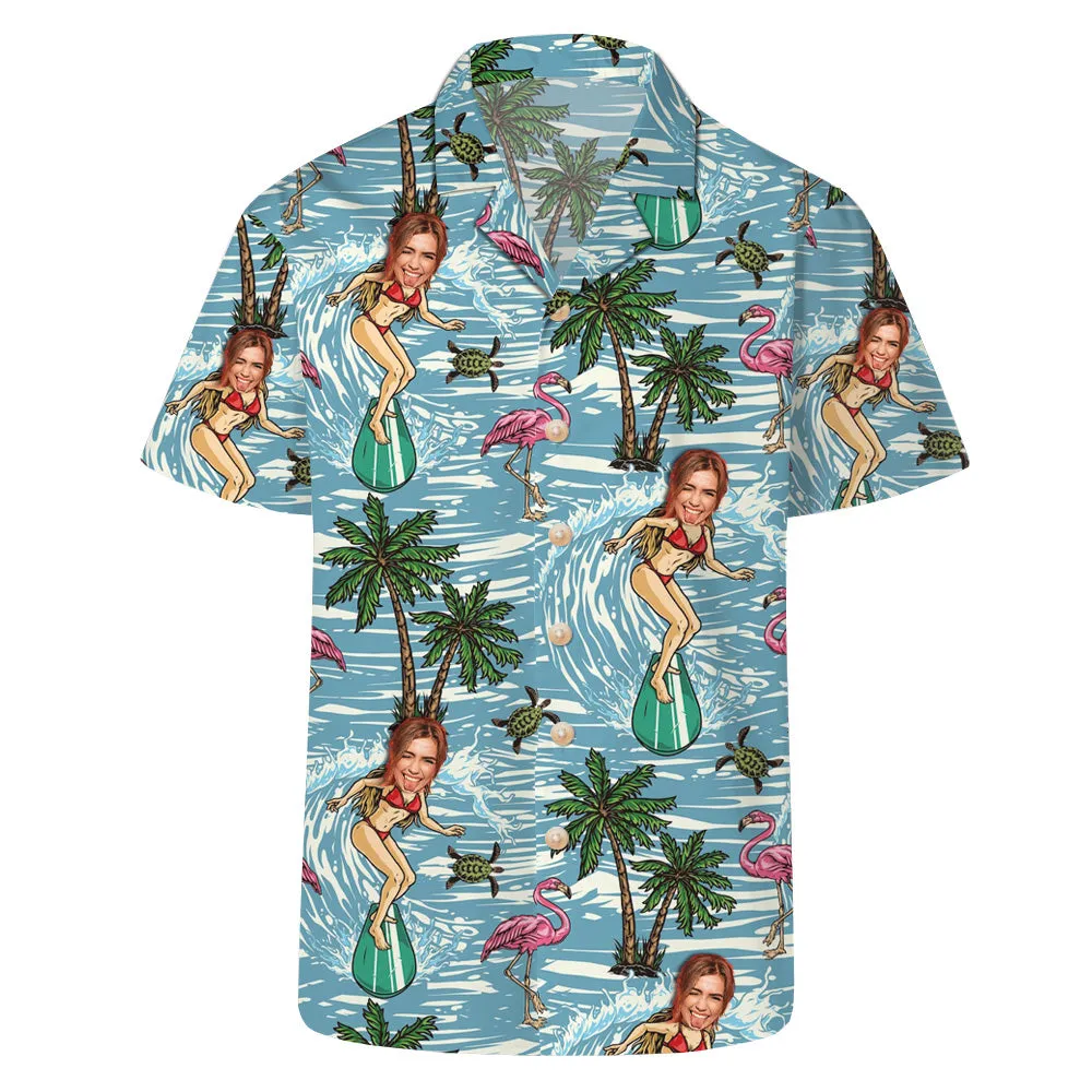 Summer Customized Short-Sleeved Shirts Casual Blouses Vacation Short-Sleeved Shirts