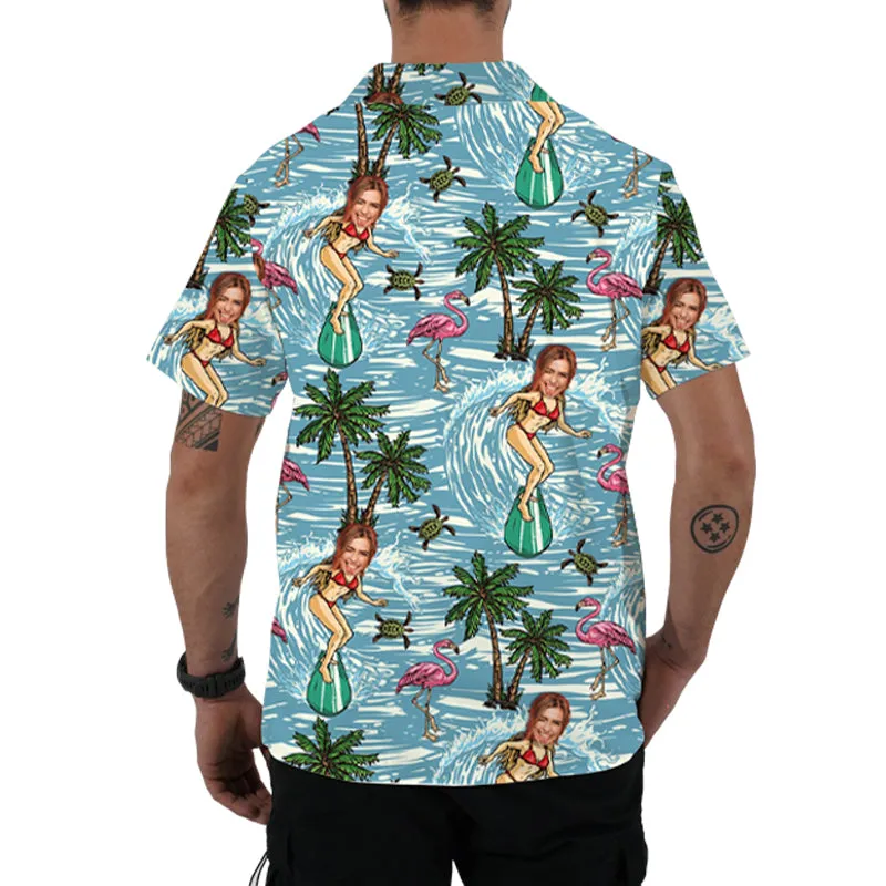 Summer Customized Short-Sleeved Shirts Casual Blouses Vacation Short-Sleeved Shirts