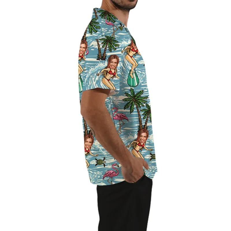 Summer Customized Short-Sleeved Shirts Casual Blouses Vacation Short-Sleeved Shirts