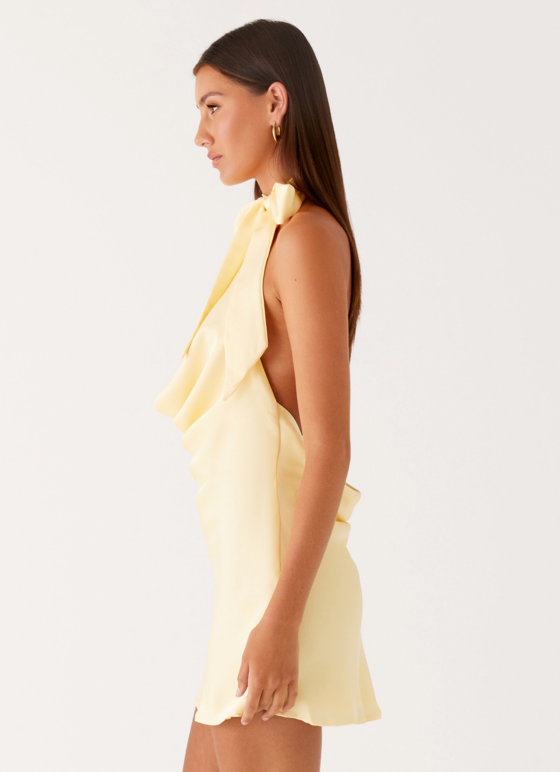 Cory Cowl Scarf Mini Dress - Sunny Yellow OdorControlTreatment Bold Look