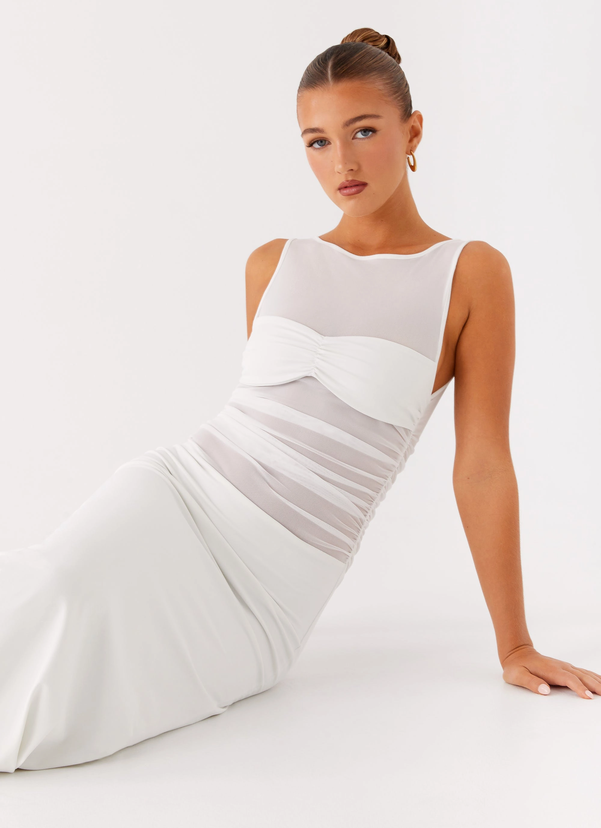 Wesley Maxi Dress - Ivory Lightweight Fit