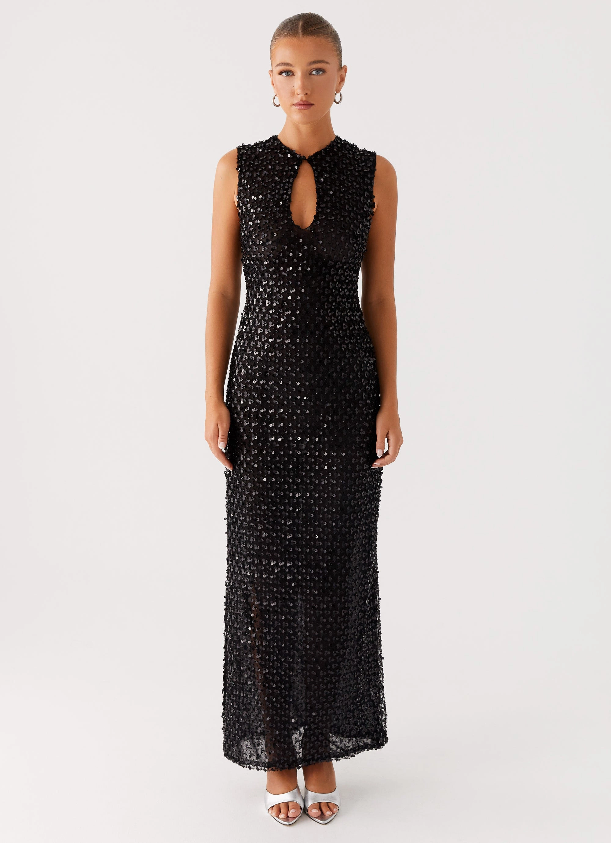 Kore Sequin Maxi Dress - Black Chic and Stylish Easy Texture