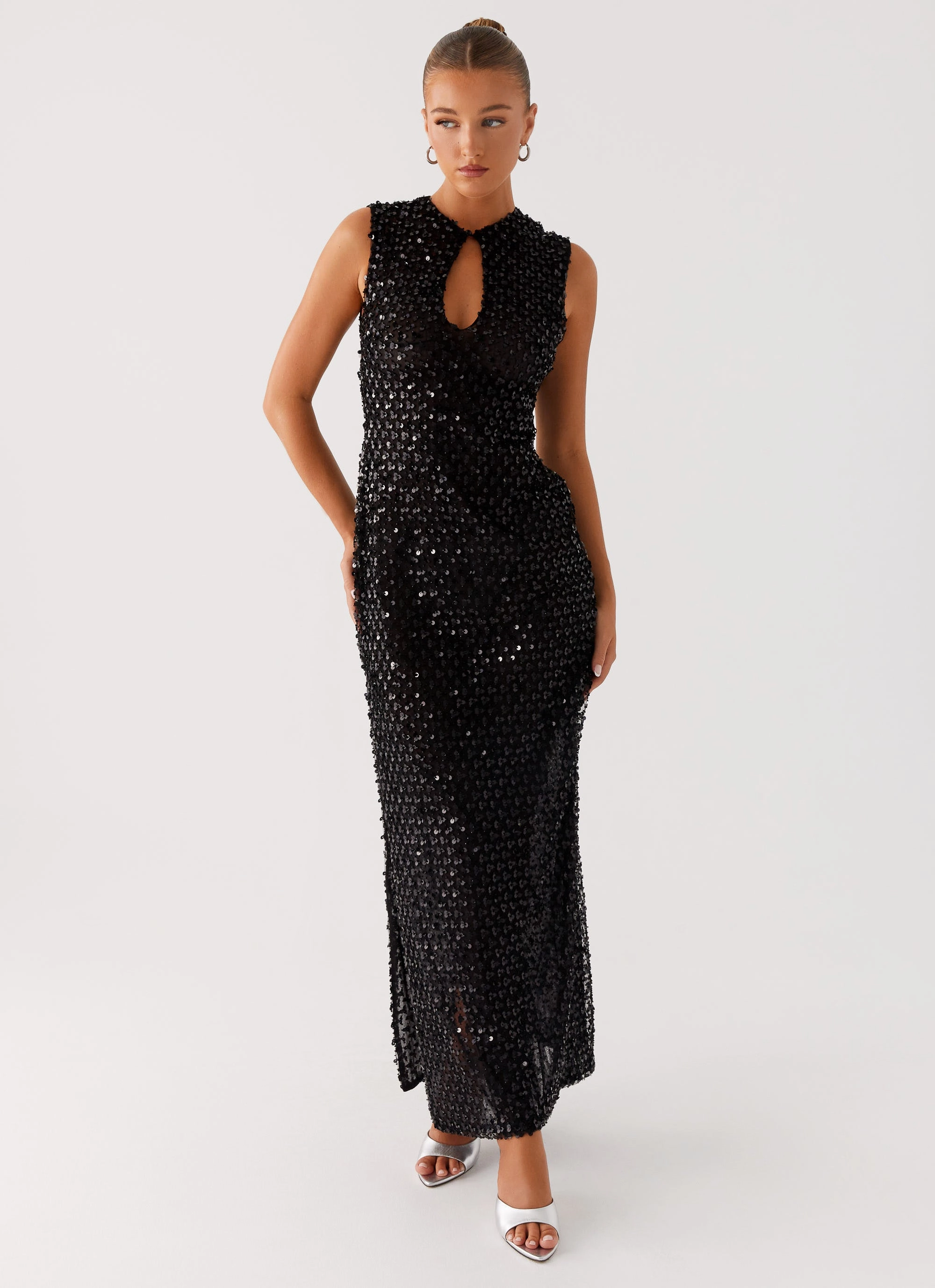 Kore Sequin Maxi Dress - Black Cozy Design Comfortable Touch