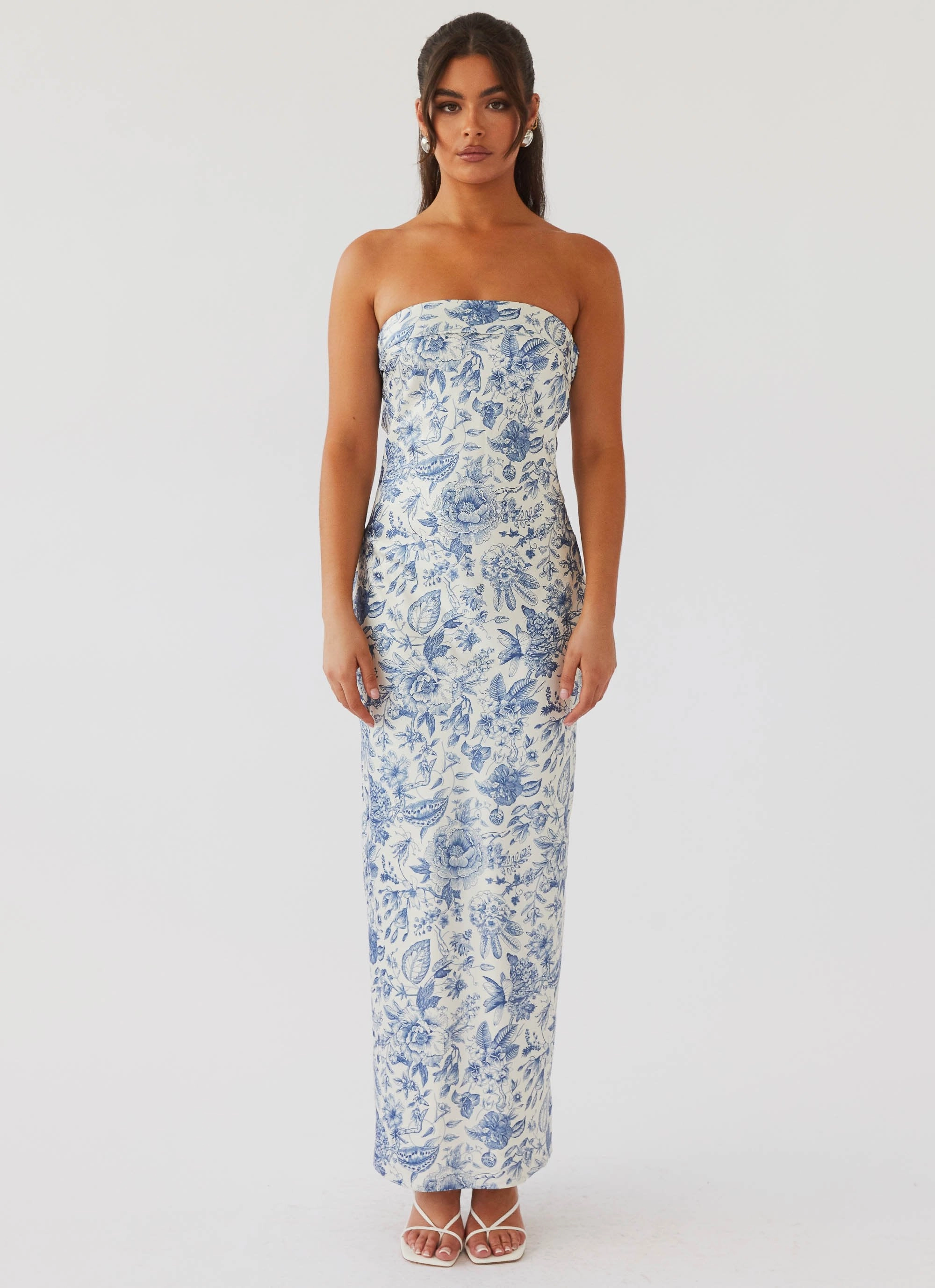 Modern Waist Summer Lover Maxi Dress - Blue Paisley