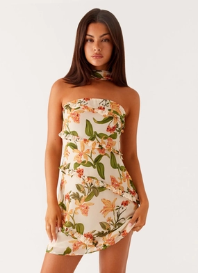 Chic Energy Edwina Strapless Mini Dress - Floral Print