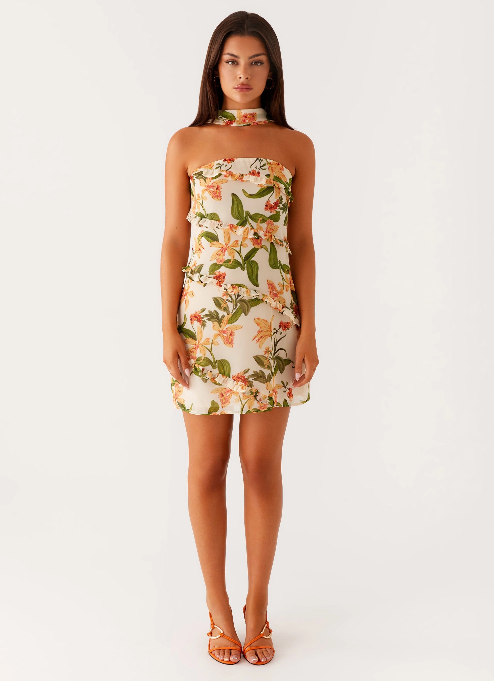 Edwina Strapless Mini Dress - Floral Print Day To Night Breezy Style