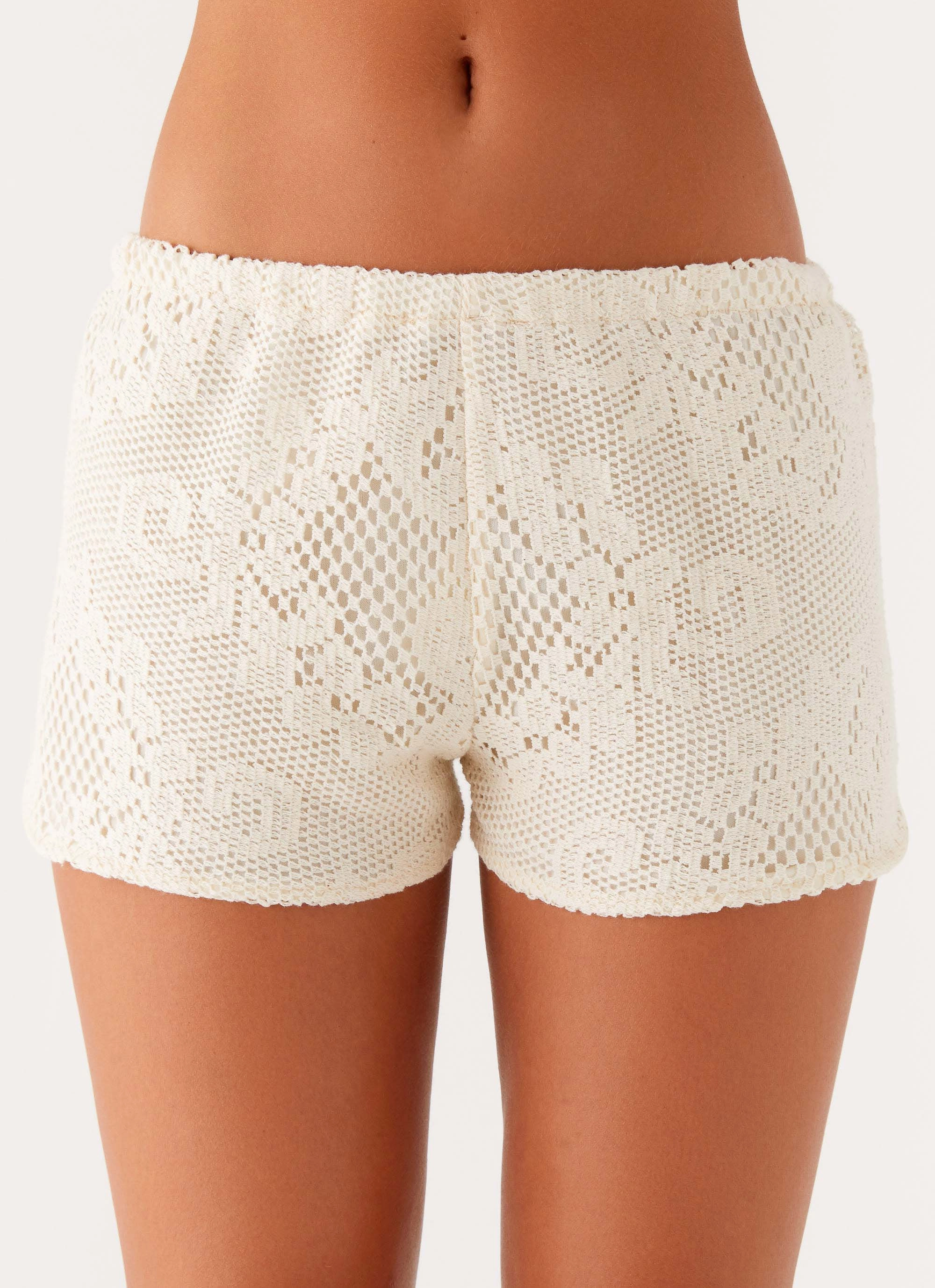 Comfy Feel Nada Mini Shorts - Ivory