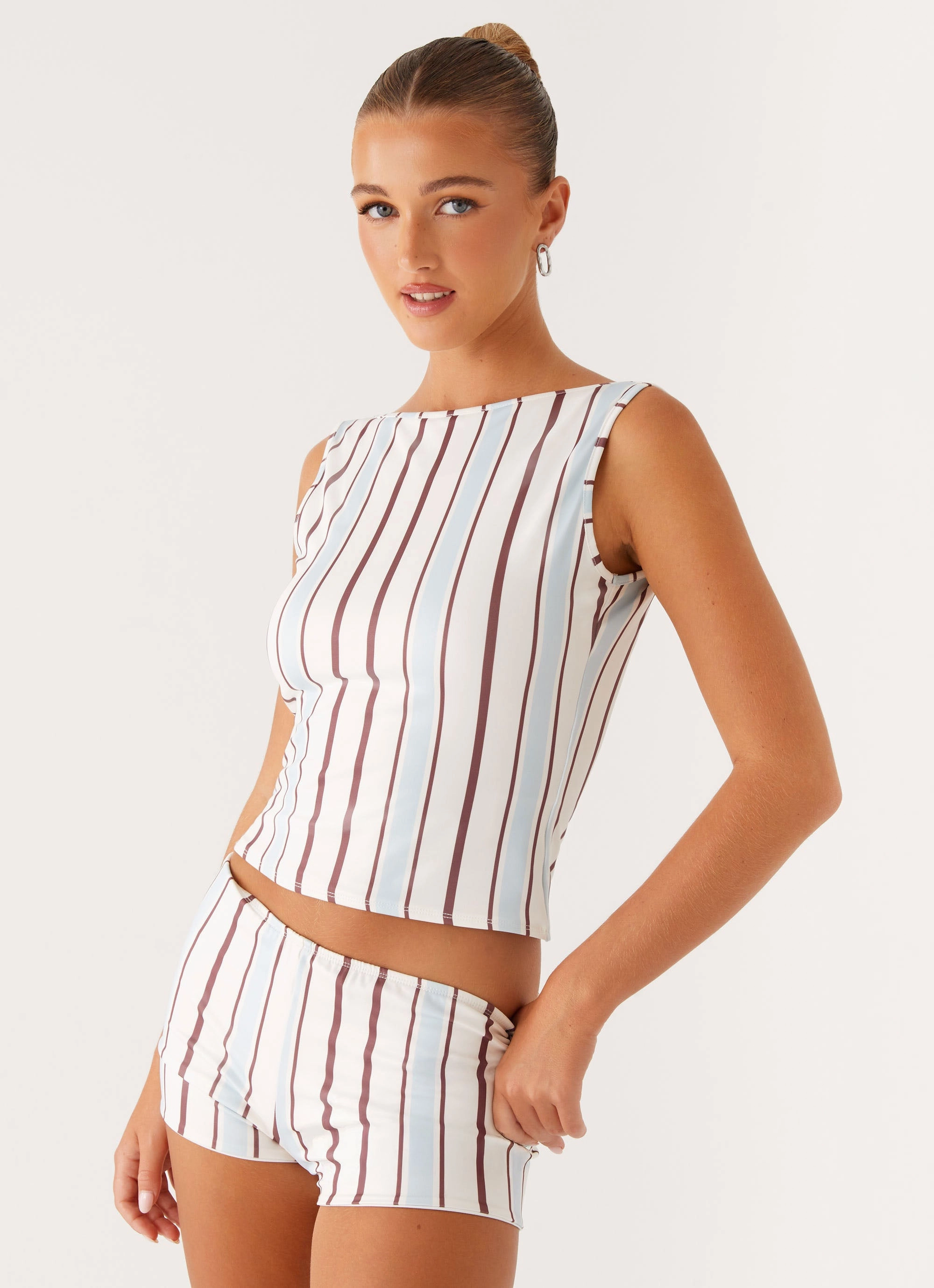 BioBased Fiber Sun's Out Tank Top - Blue Stripe