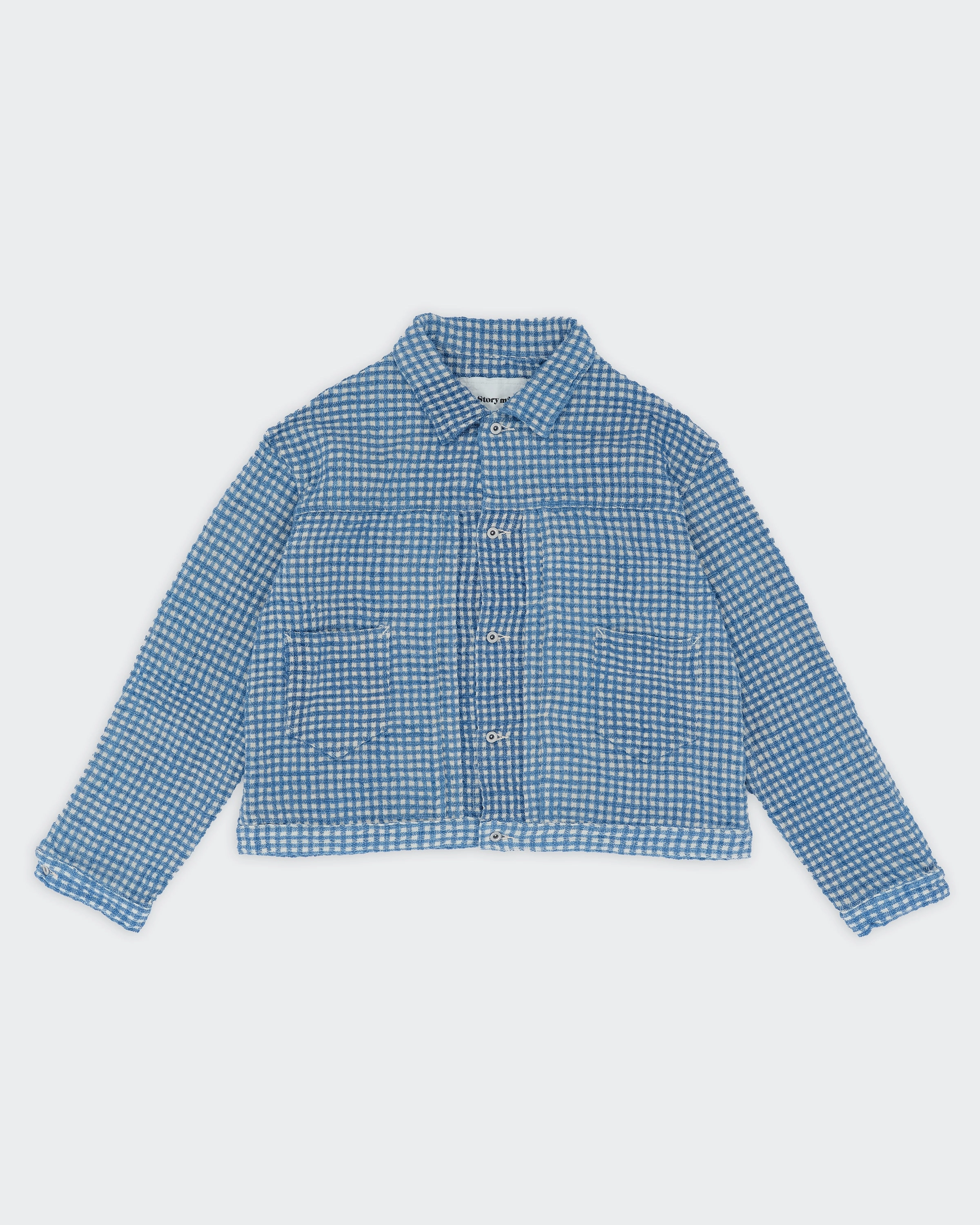 Sundae Jacket - Indigo Wobbly Waffle Luxe Appeal Matte-Lining