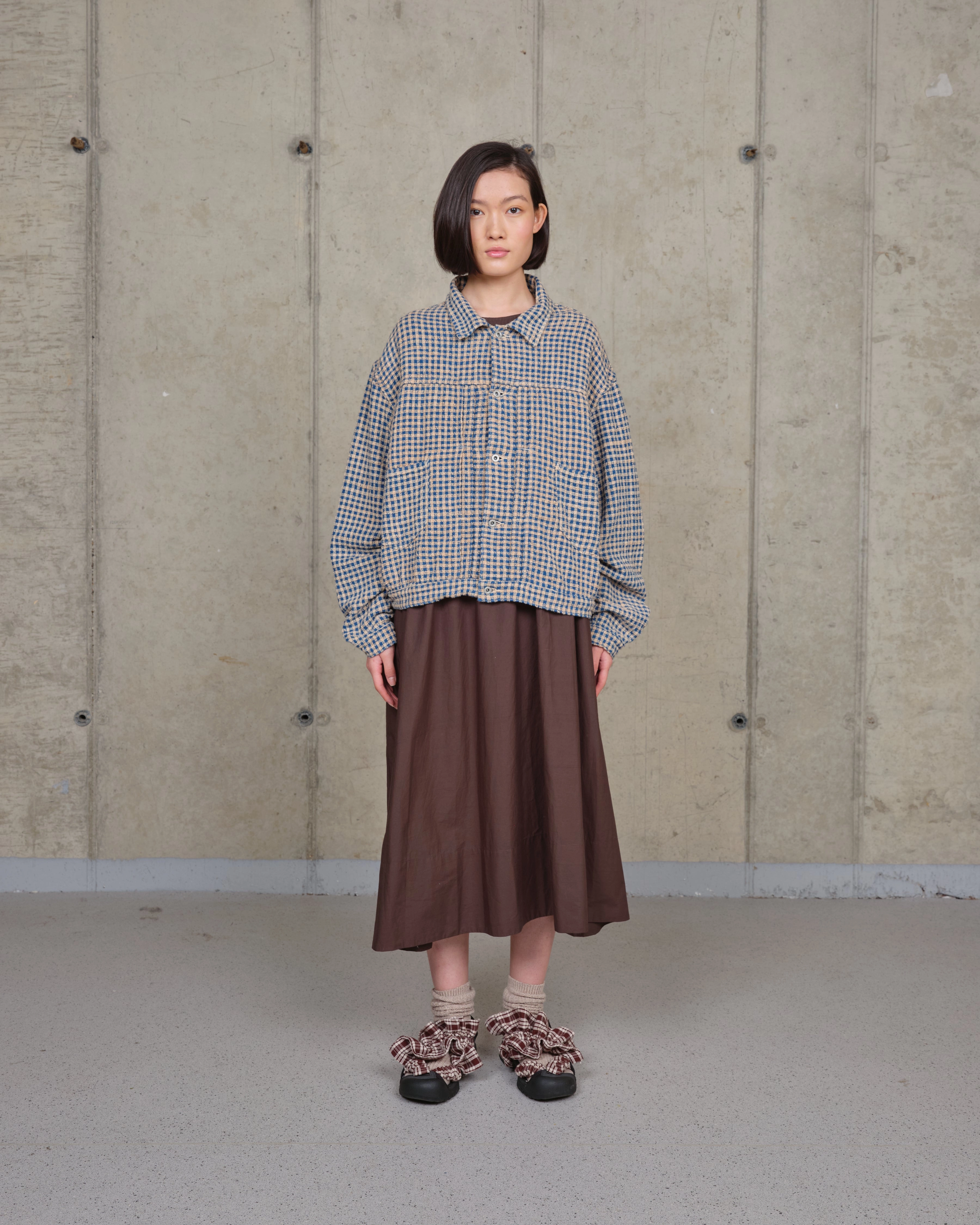 Soft Texture Light Drape Sundae Jacket - Wobbly Waffle