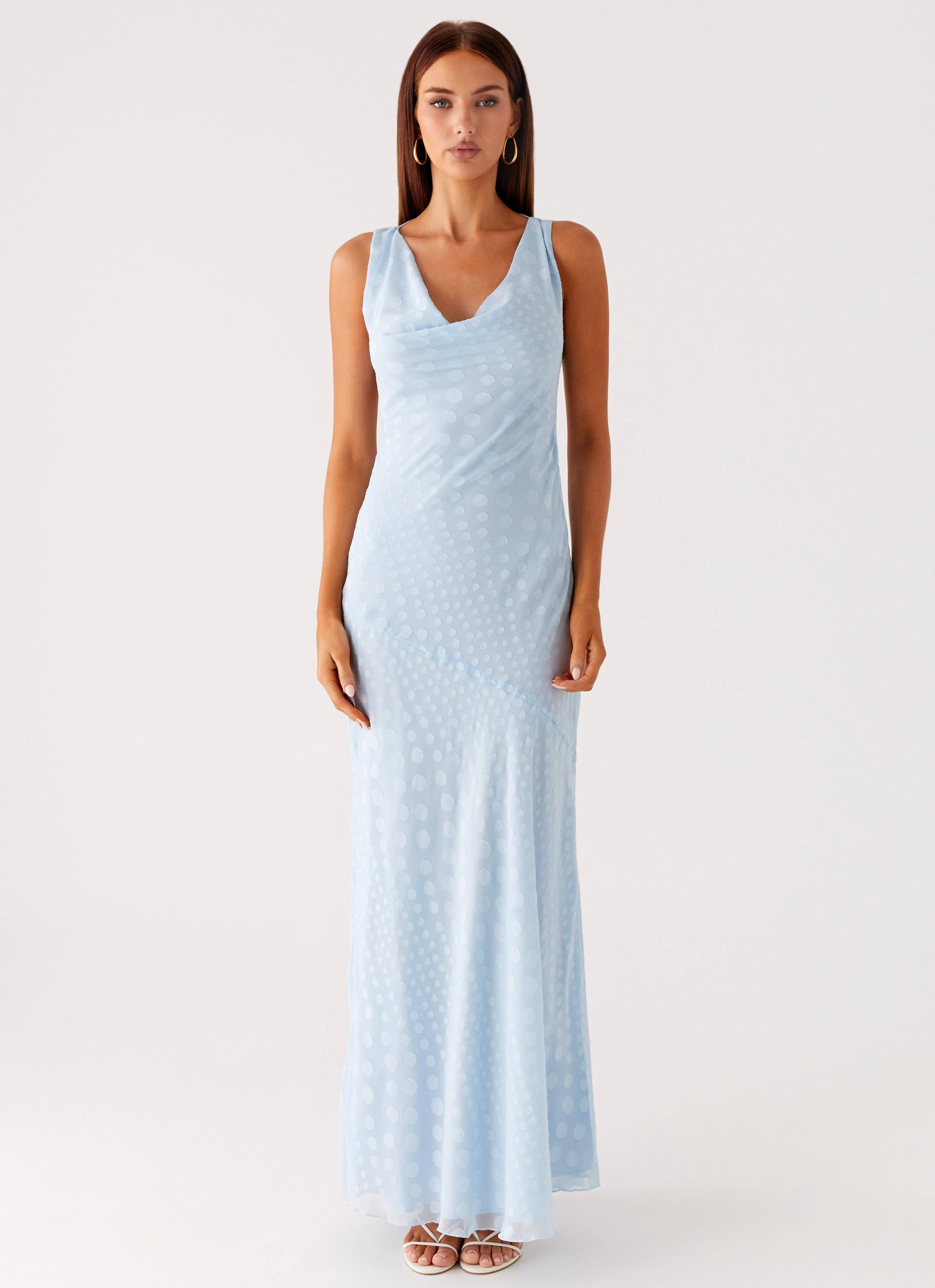 Sundance Chiffon Maxi Dress - Blue Comfortable and Soft