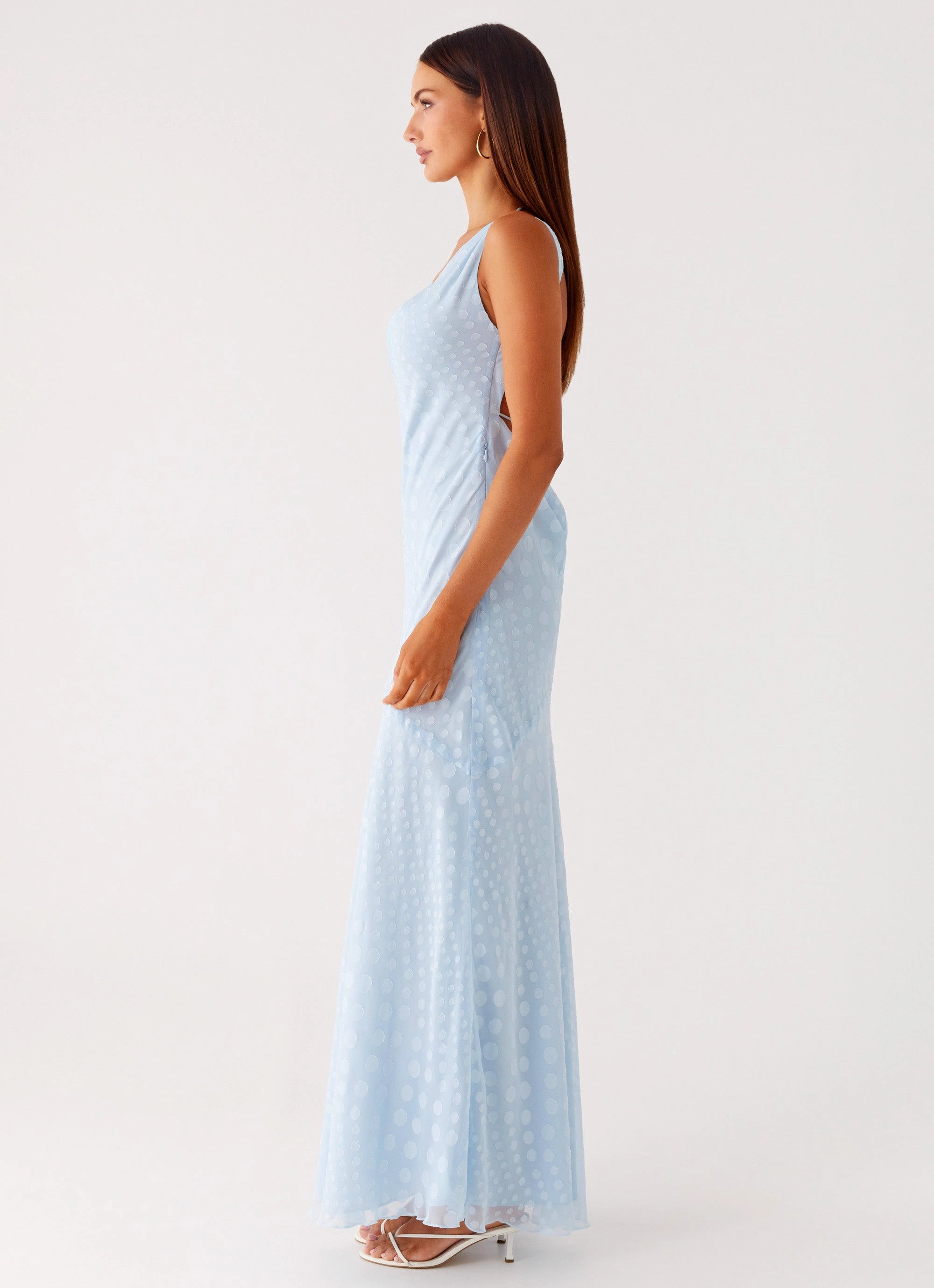 Romantic Soft Sundance Chiffon Maxi Dress - Blue
