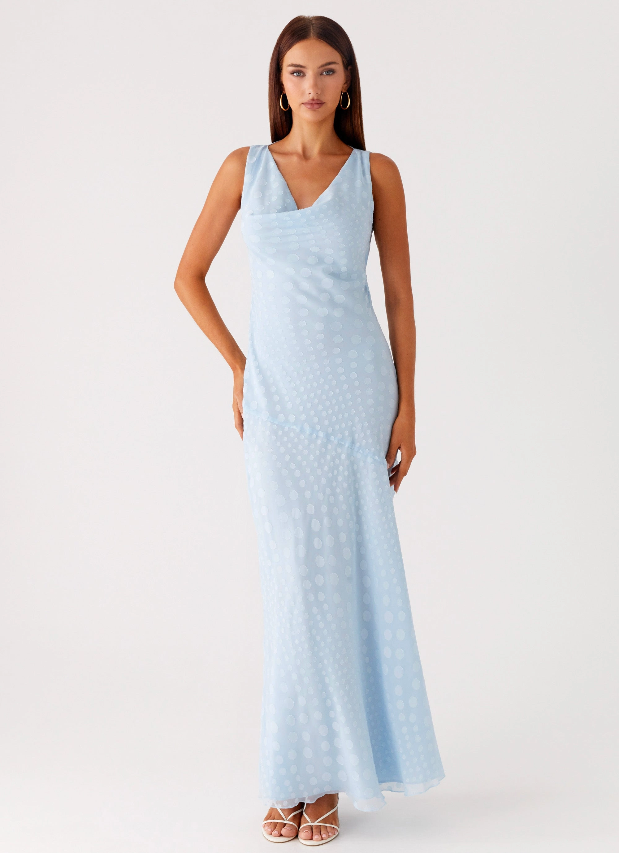 Sundance Chiffon Maxi Dress - Blue MoldResistantTexture Cute Glow
