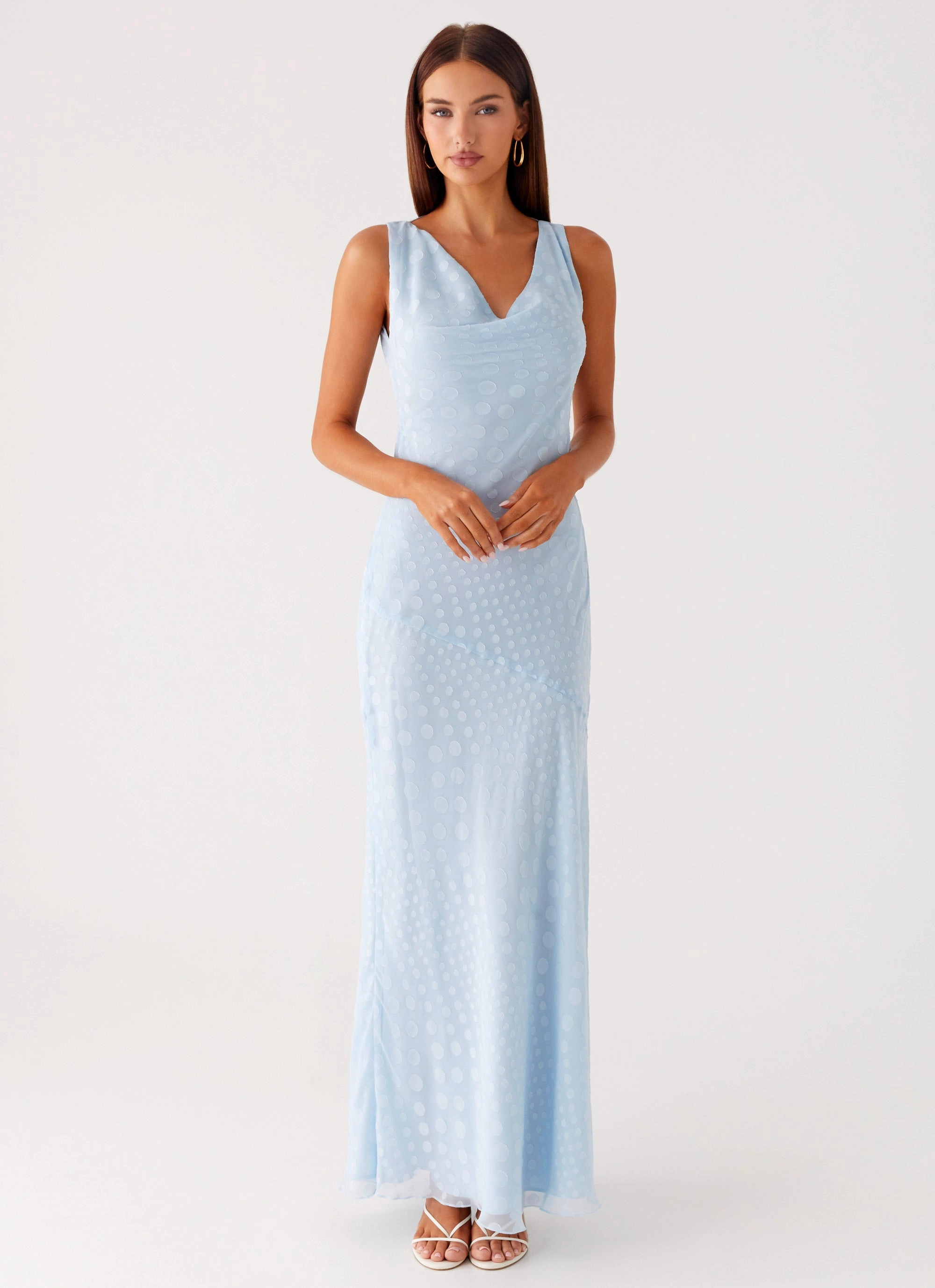 Layering Piece Sundance Chiffon Maxi Dress - Blue