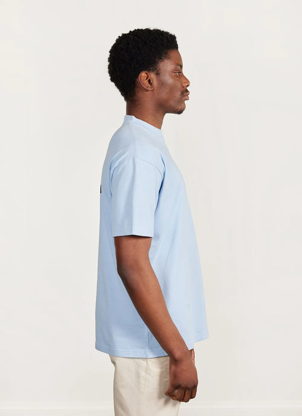 Sunday Oversized Auxiliary T Shirt | Organic Cotton | Cornflower Blue
