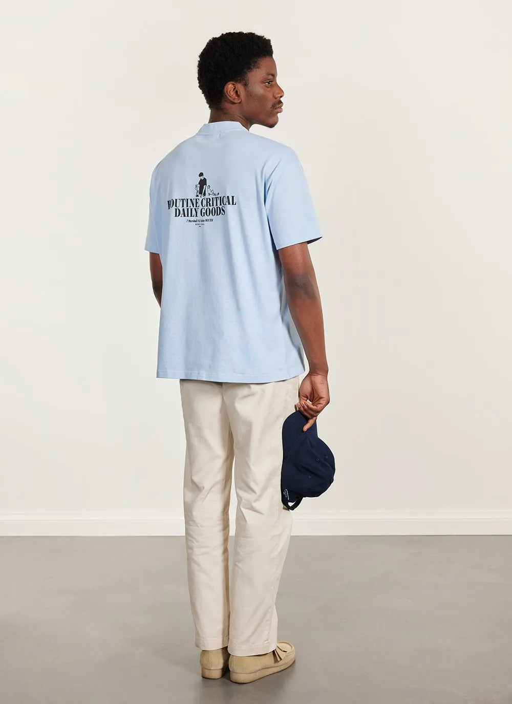 Sunday Oversized Auxiliary T Shirt | Organic Cotton | Cornflower Blue
