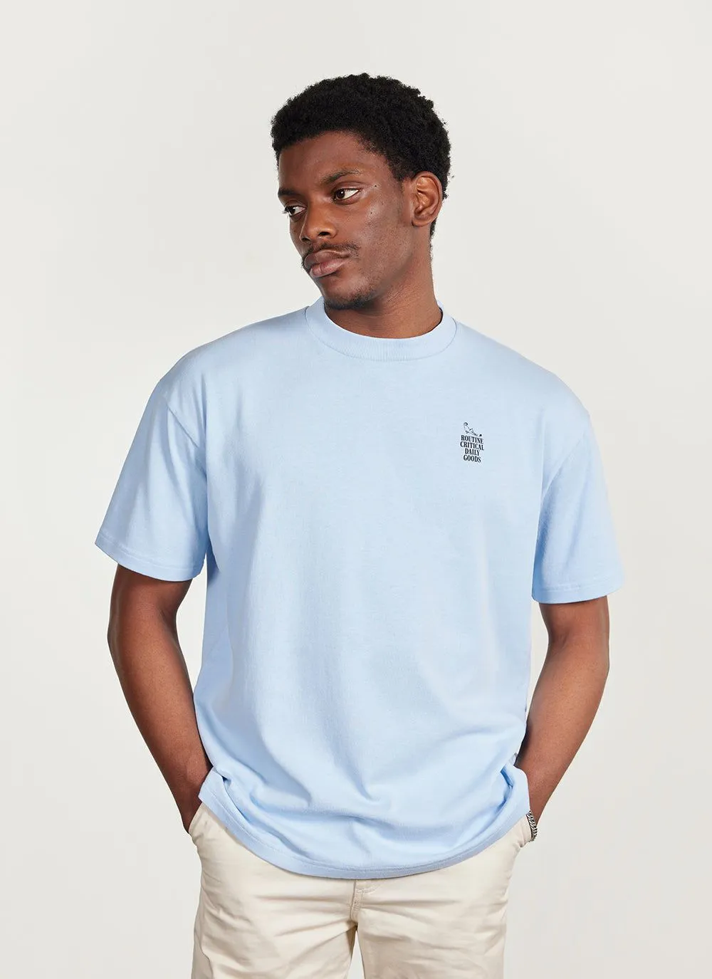 Sunday Oversized Auxiliary T Shirt | Organic Cotton | Cornflower Blue