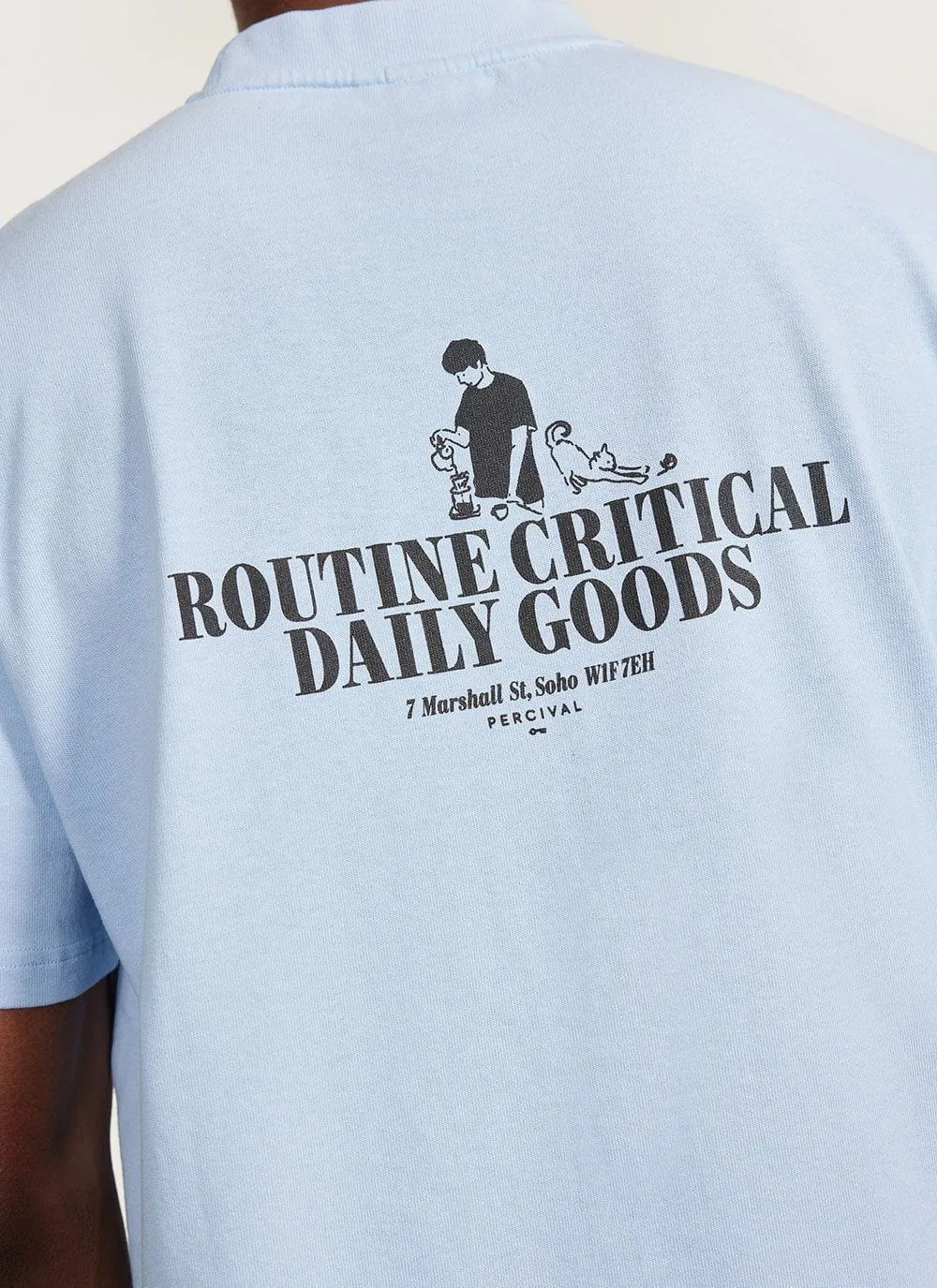 Sunday Oversized Auxiliary T Shirt | Organic Cotton | Cornflower Blue